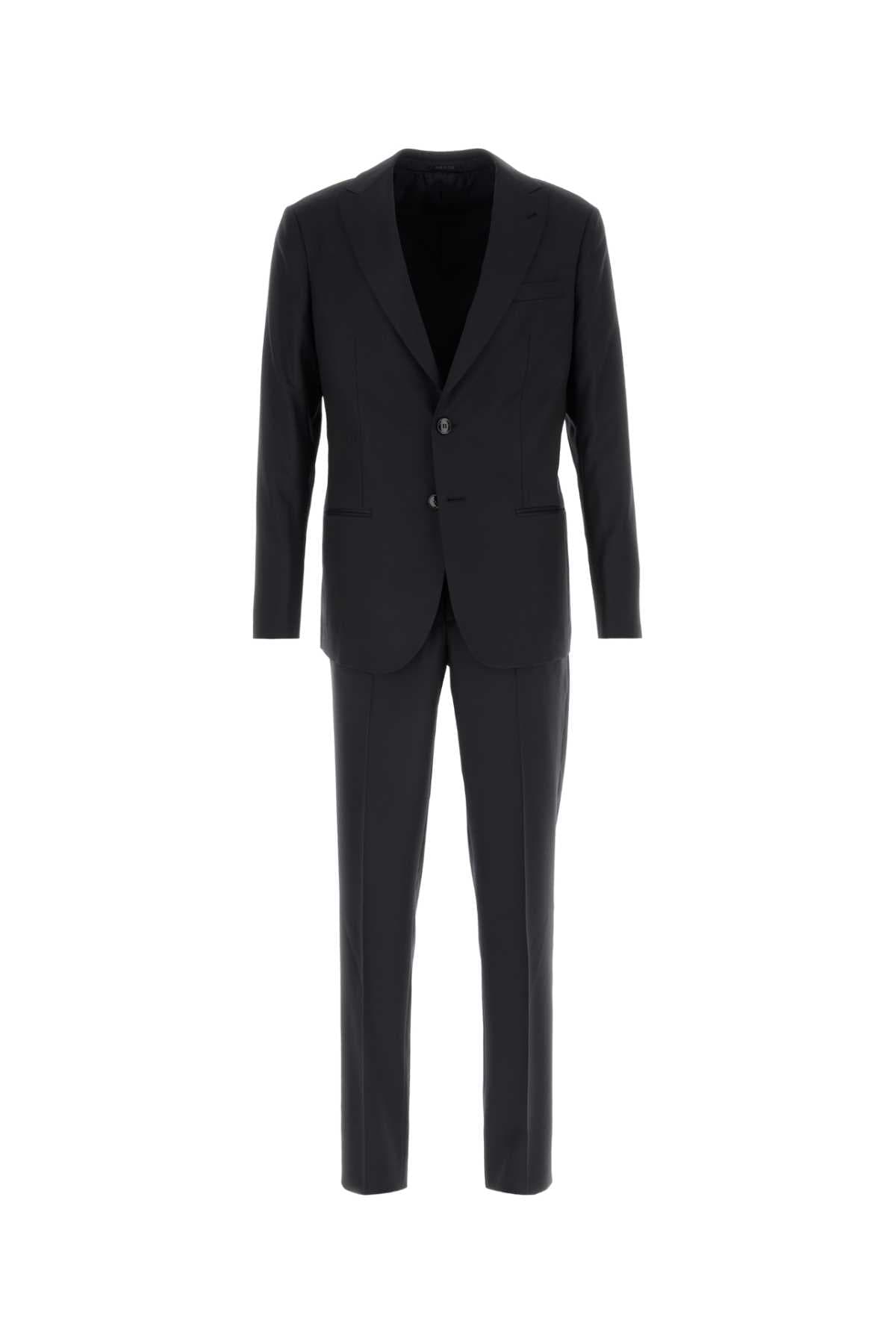 Midnight blue wool suit