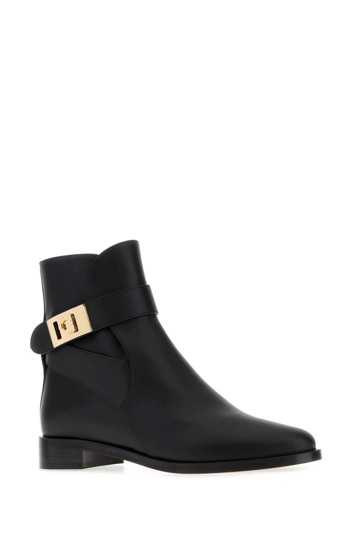 Black leather Zanira ankle boots - мініатюра 2