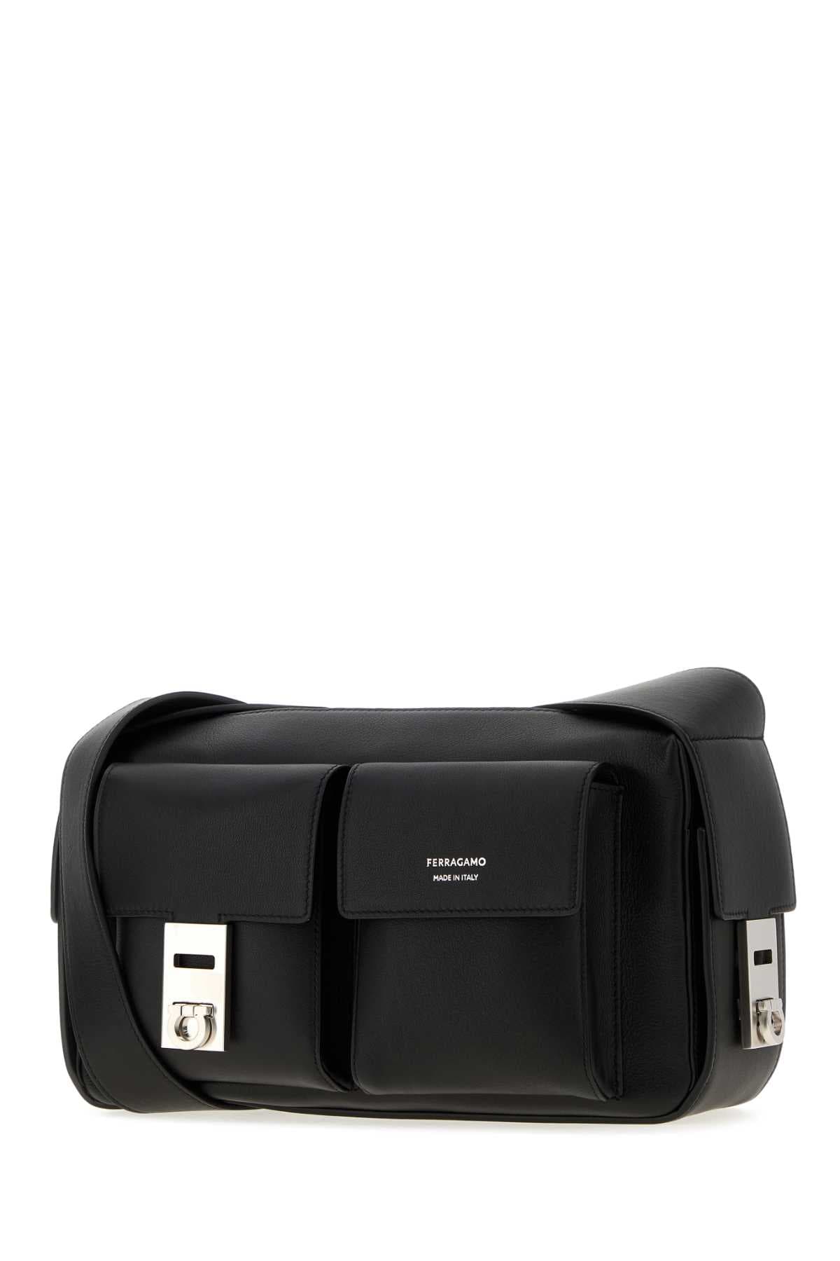 Black leather Twins crossbody bag - мініатюра 2