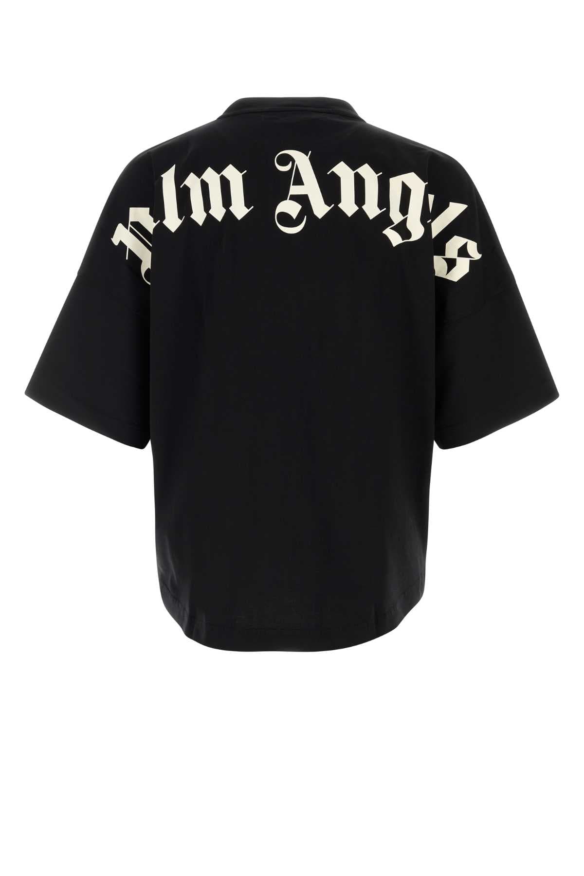 Black cotton oversize t-shirt - мініатюра 2
