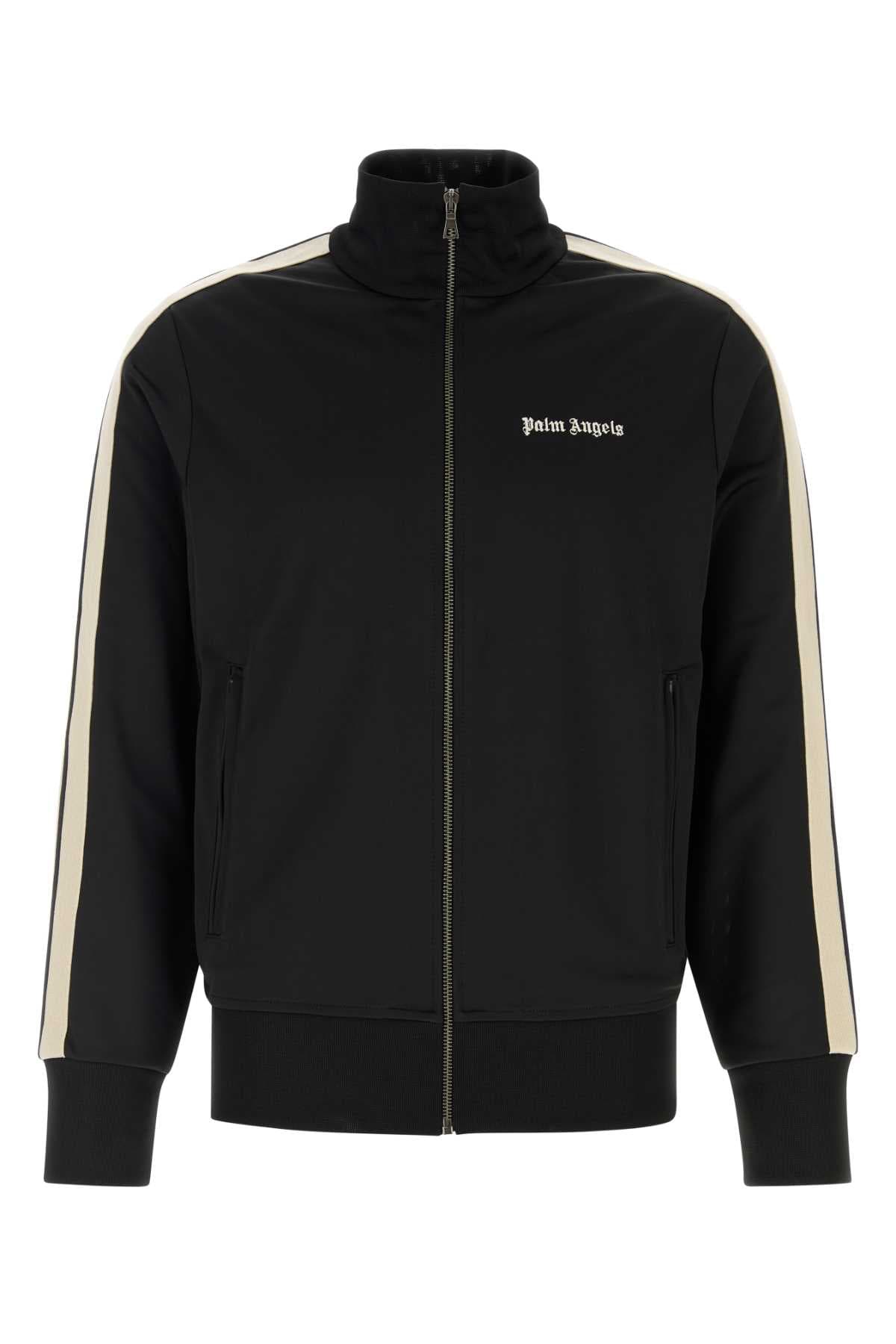 Black tech fabric sweatshirt