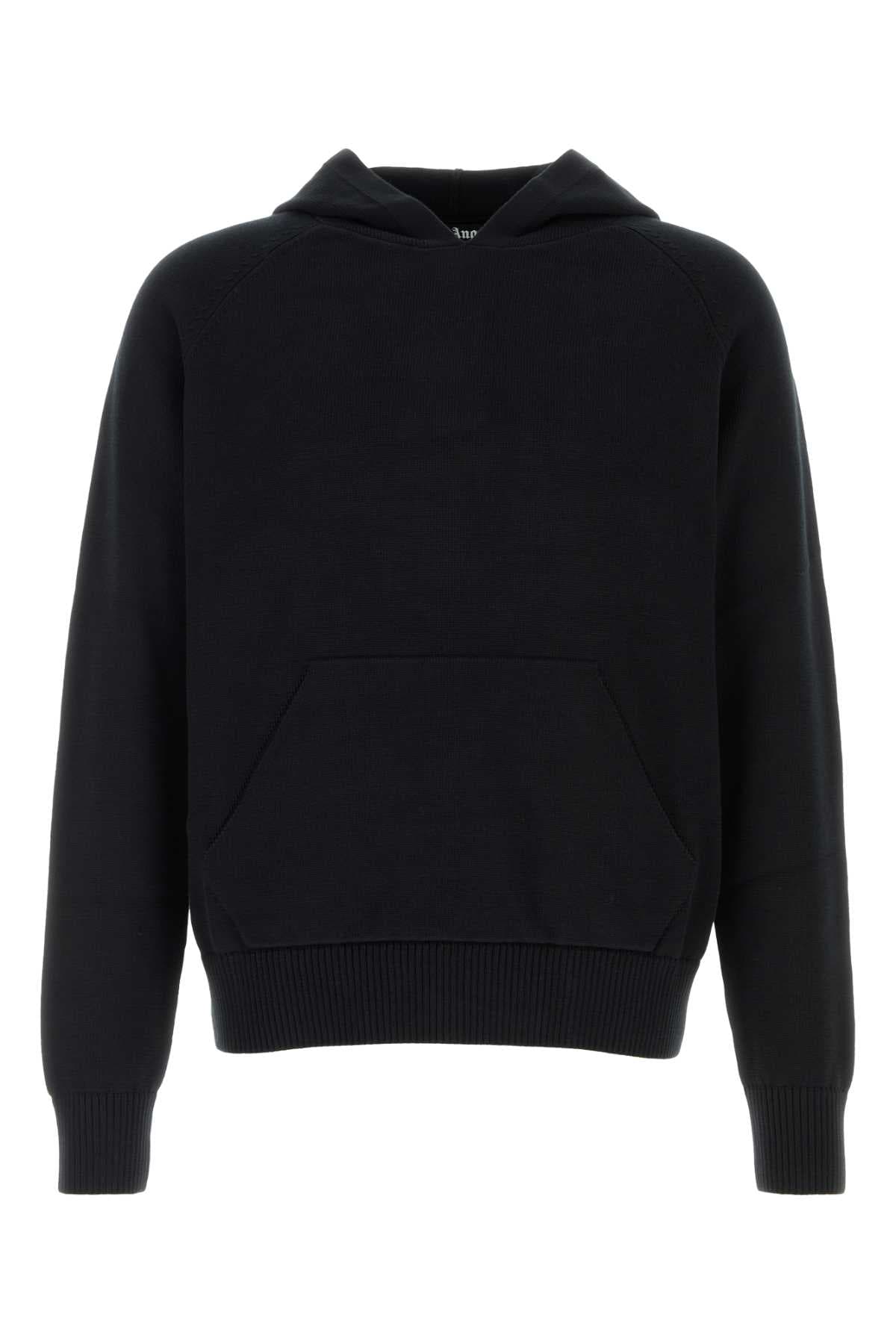 Black cotton oversize sweatshirt