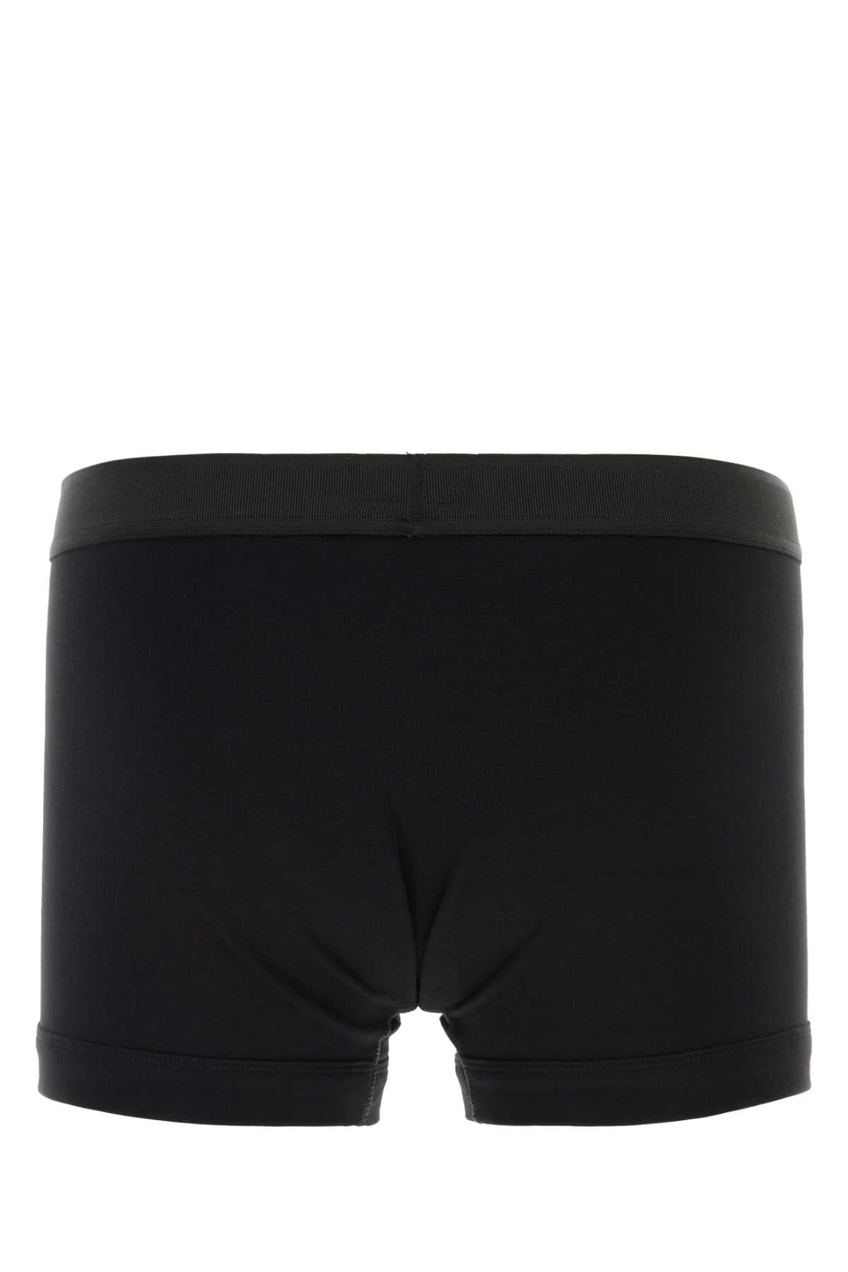 Black stretch cotton boxer - мініатюра 2