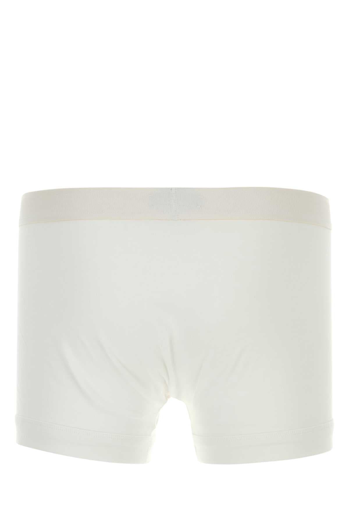 White stretch cotton boxer - мініатюра 2
