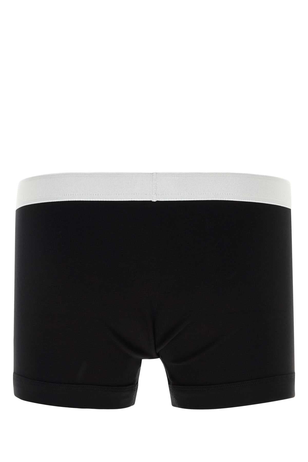 Black stretch cotton boxer set - мініатюра 2