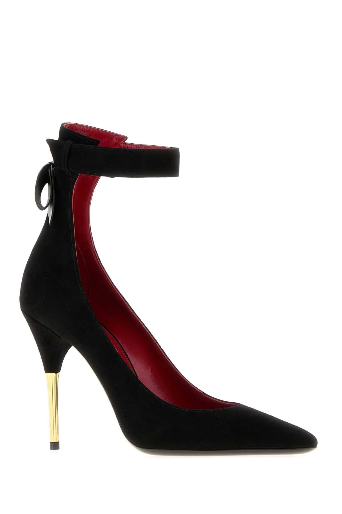 Black suede pumps - мініатюра 2