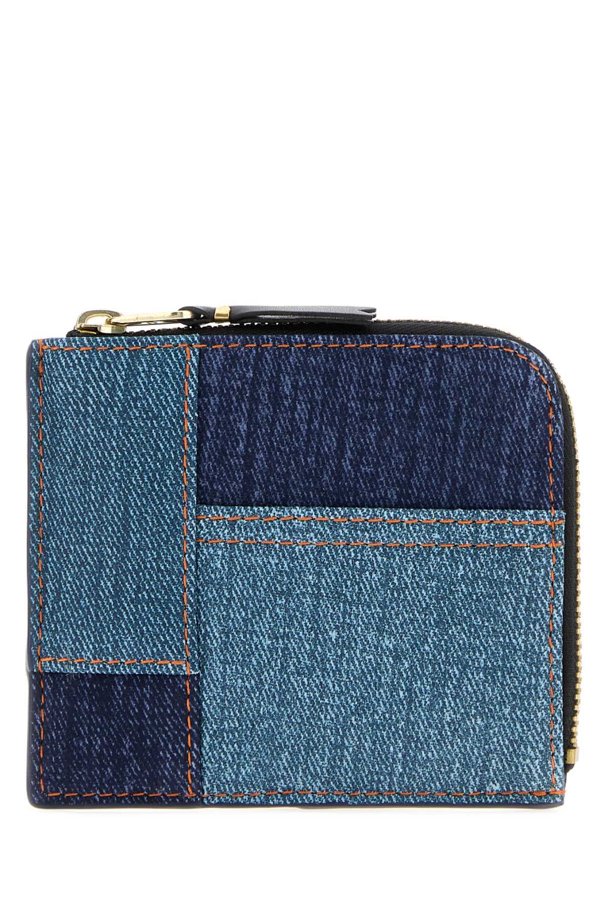 Two-tone denim coin purse