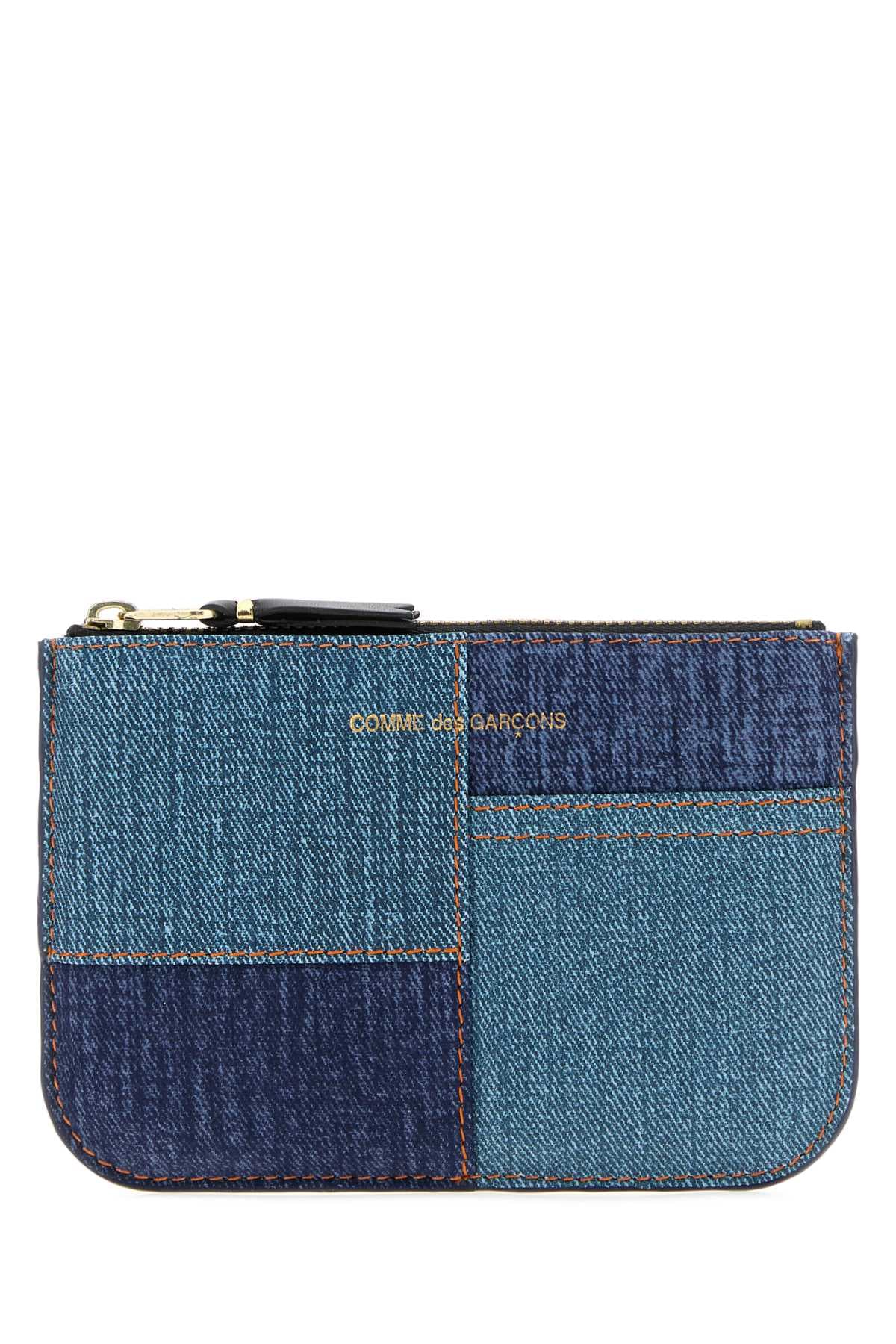 Two-tone denim coin purse