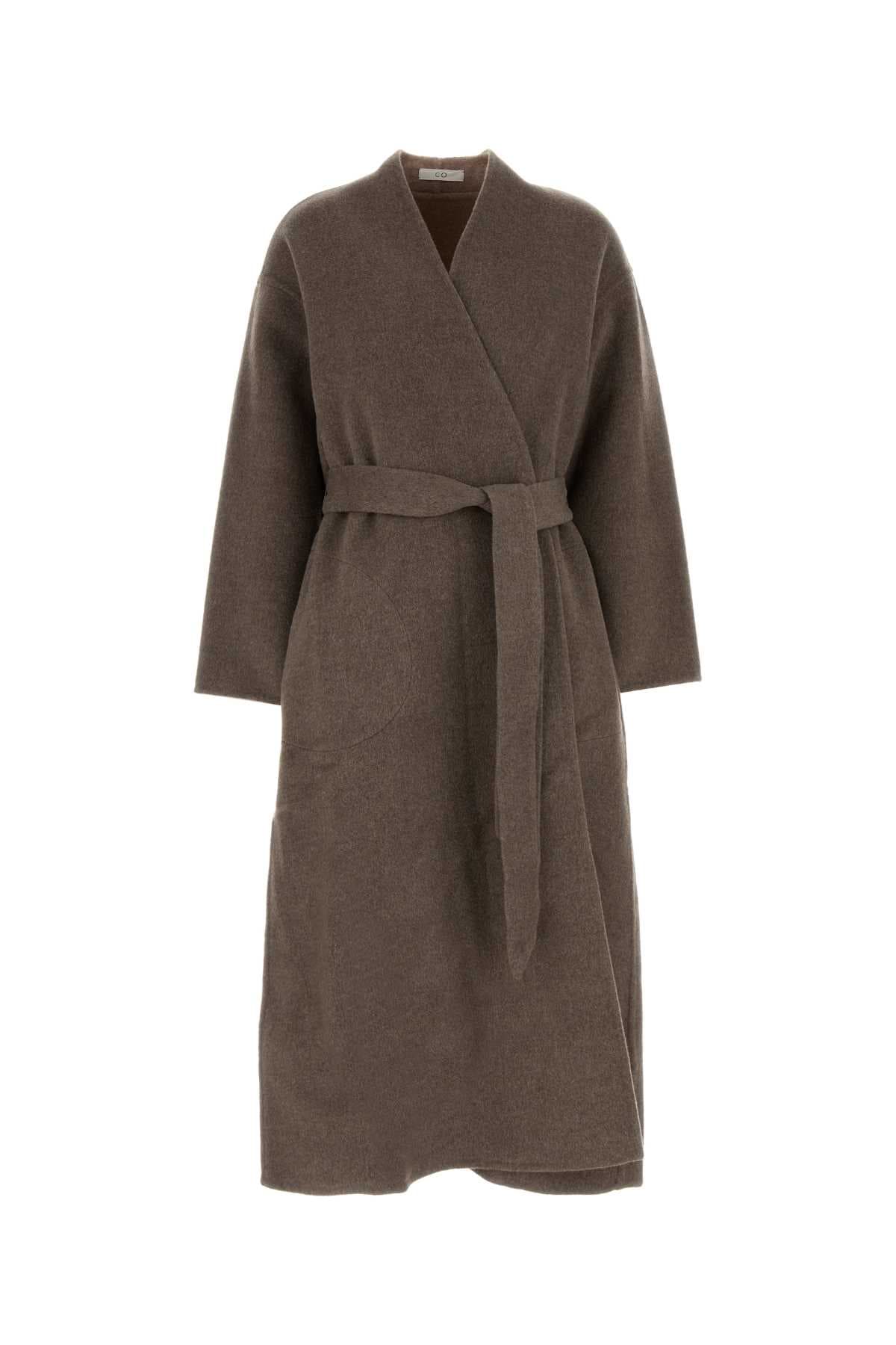Brown wool blend coat