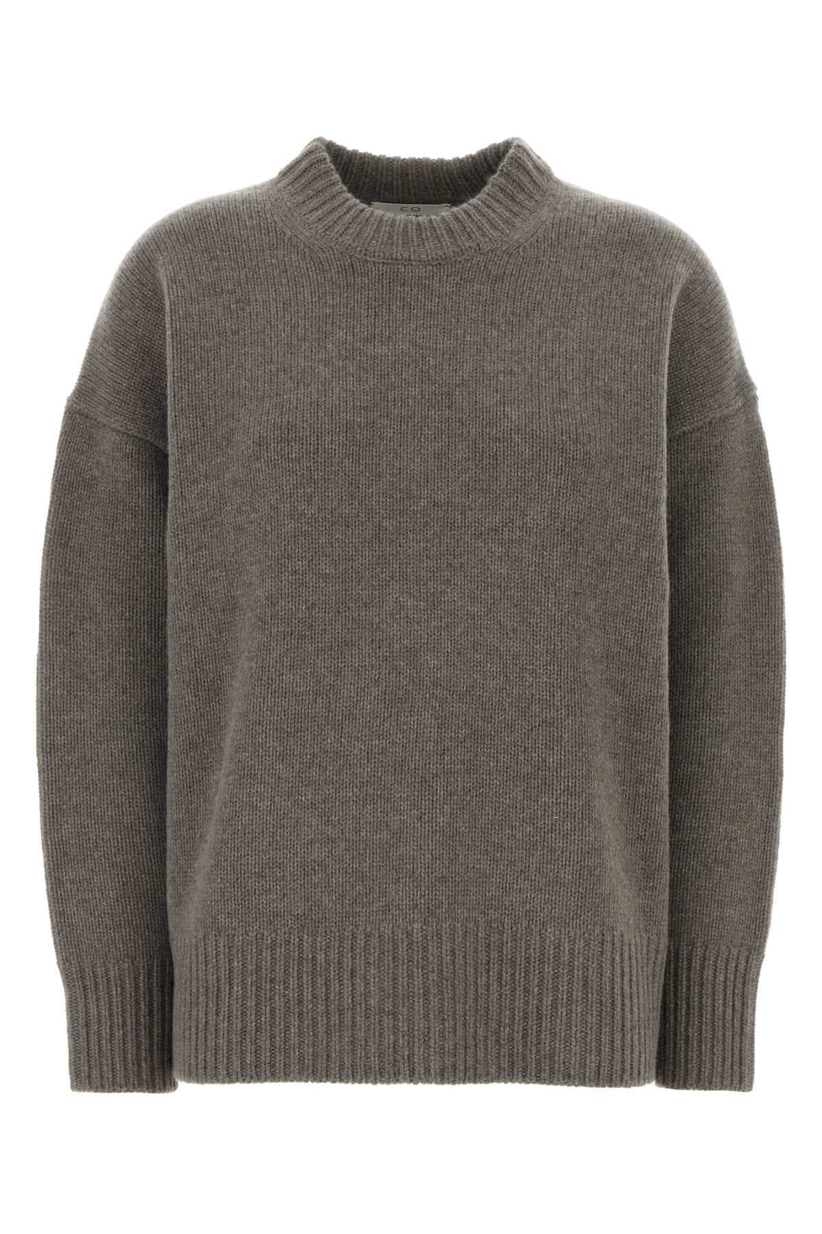 Grey wool blend oversize sweater