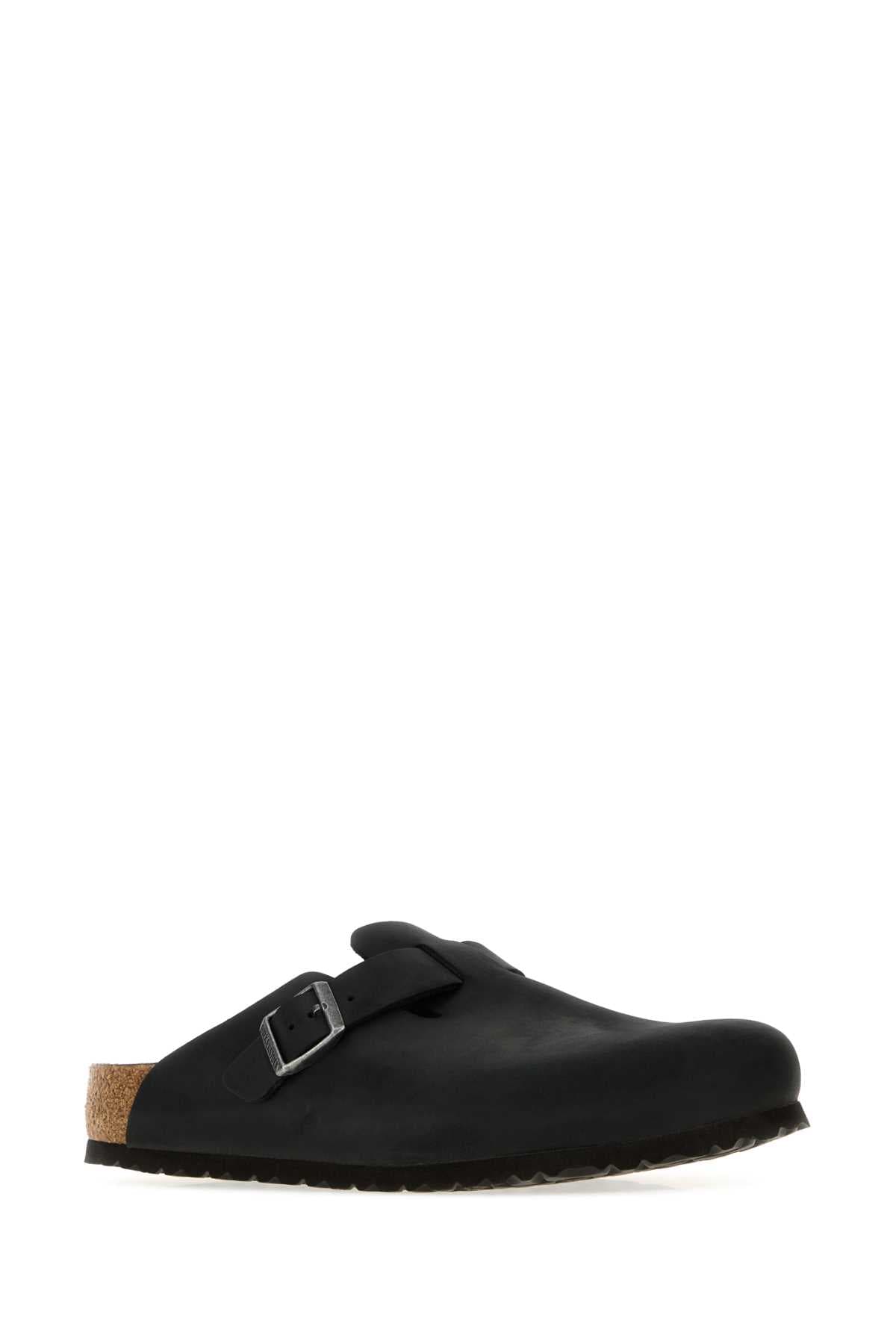 Black leather Boston slippers - мініатюра 2