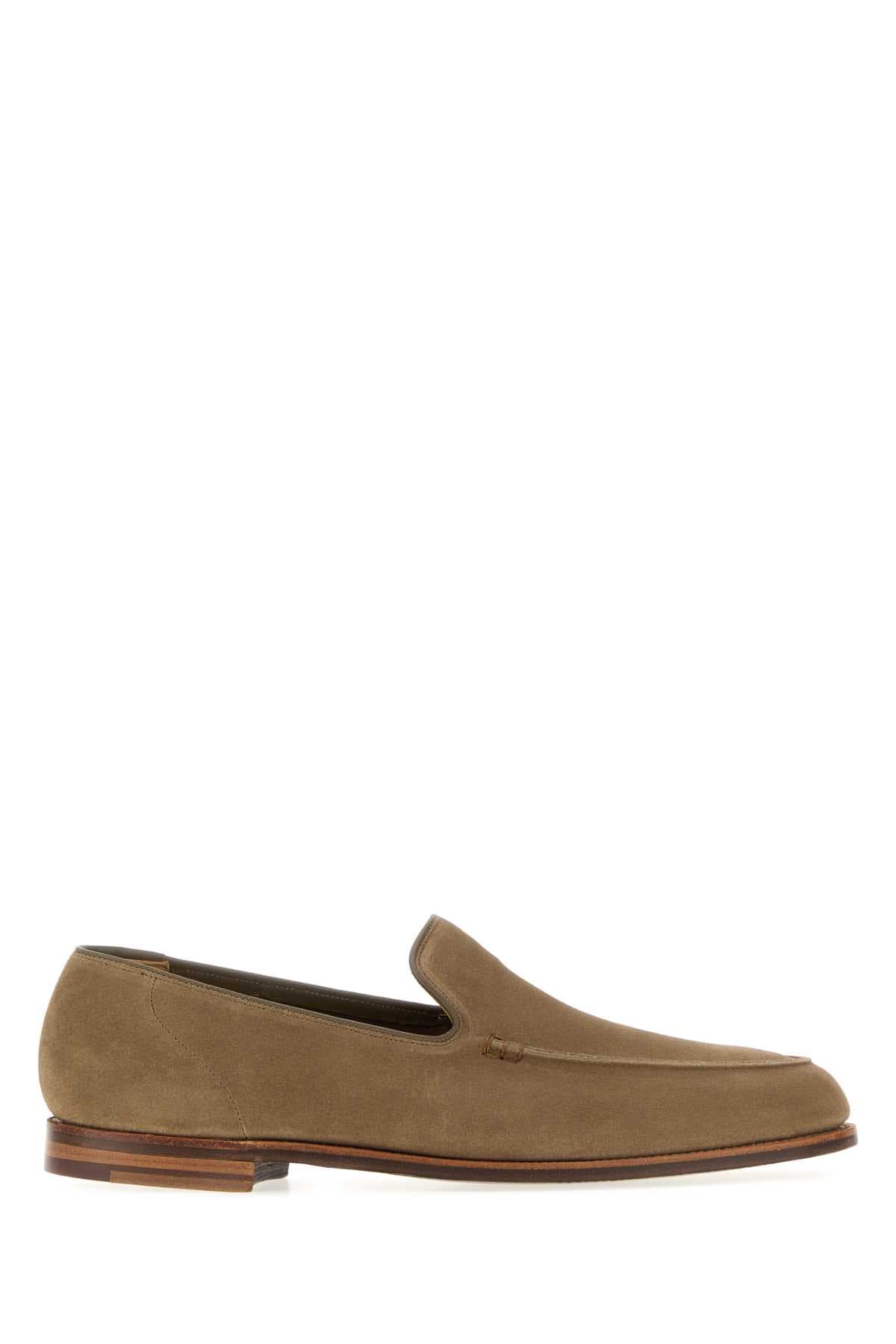 Khaki suede Salcombre loafers