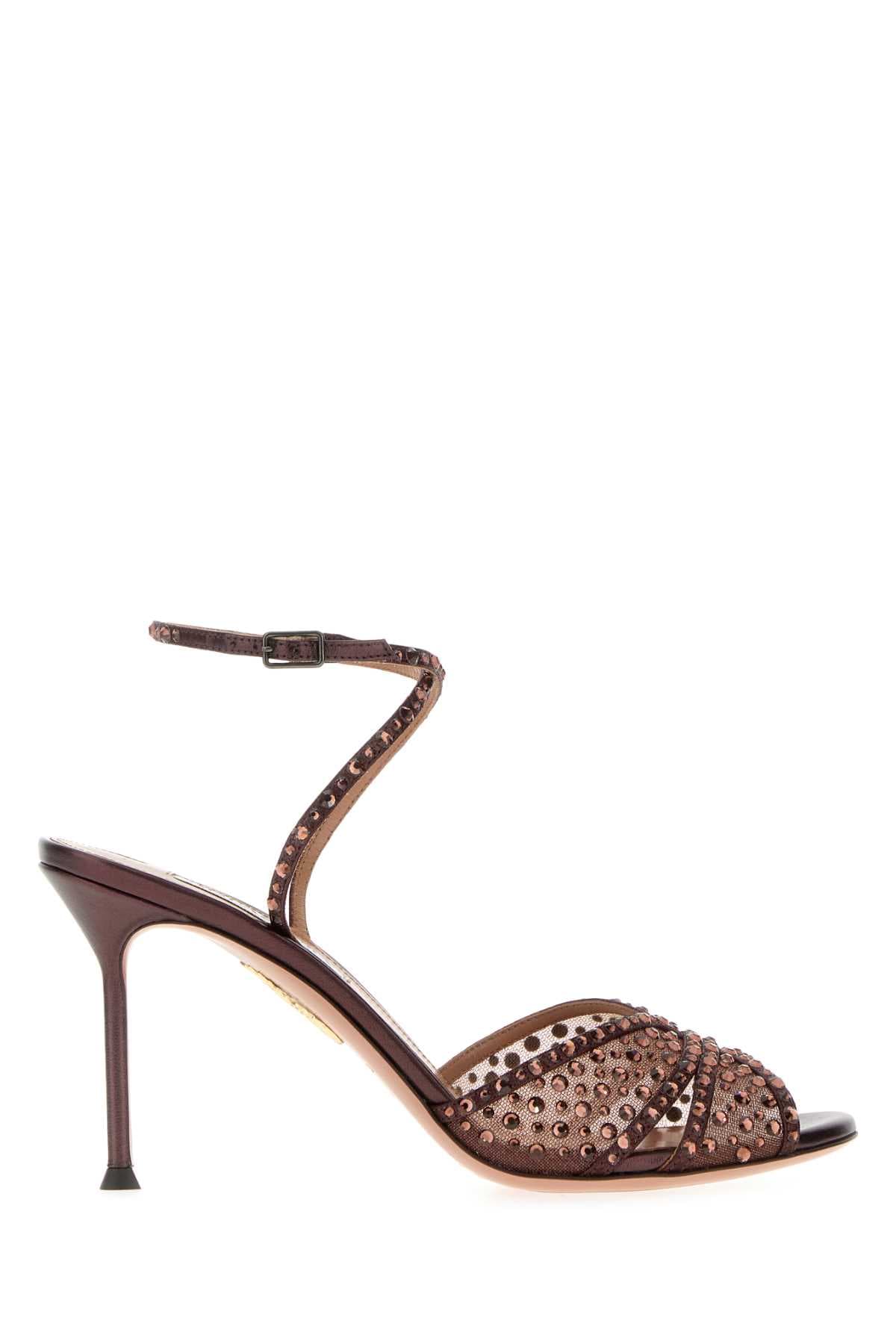 Embellished tulle Lover sandals