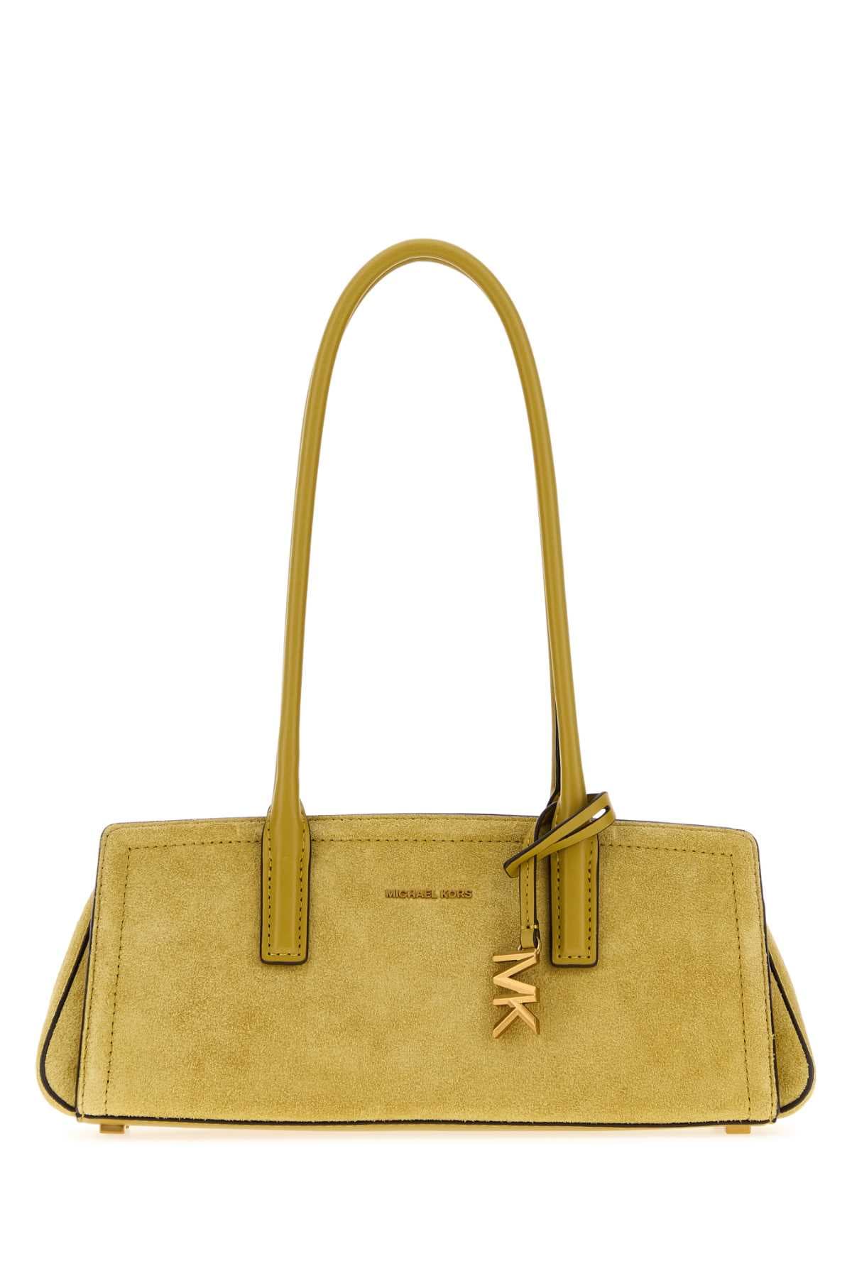 Mustard suede Laila shoulder bag
