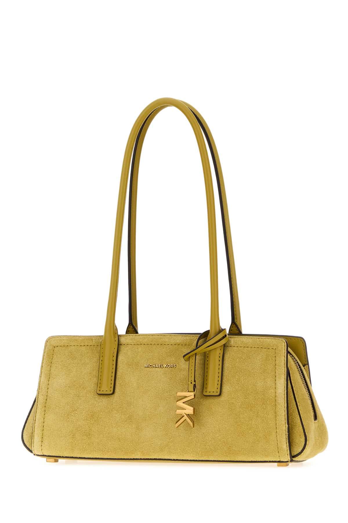 Mustard suede Laila shoulder bag - мініатюра 2