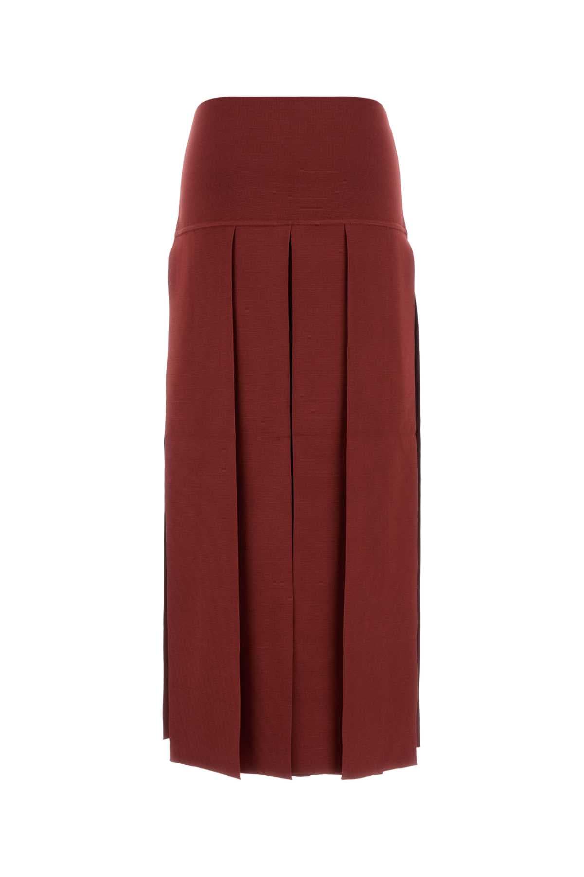 Tyrian purple stretch viscose blend skirt - мініатюра 2