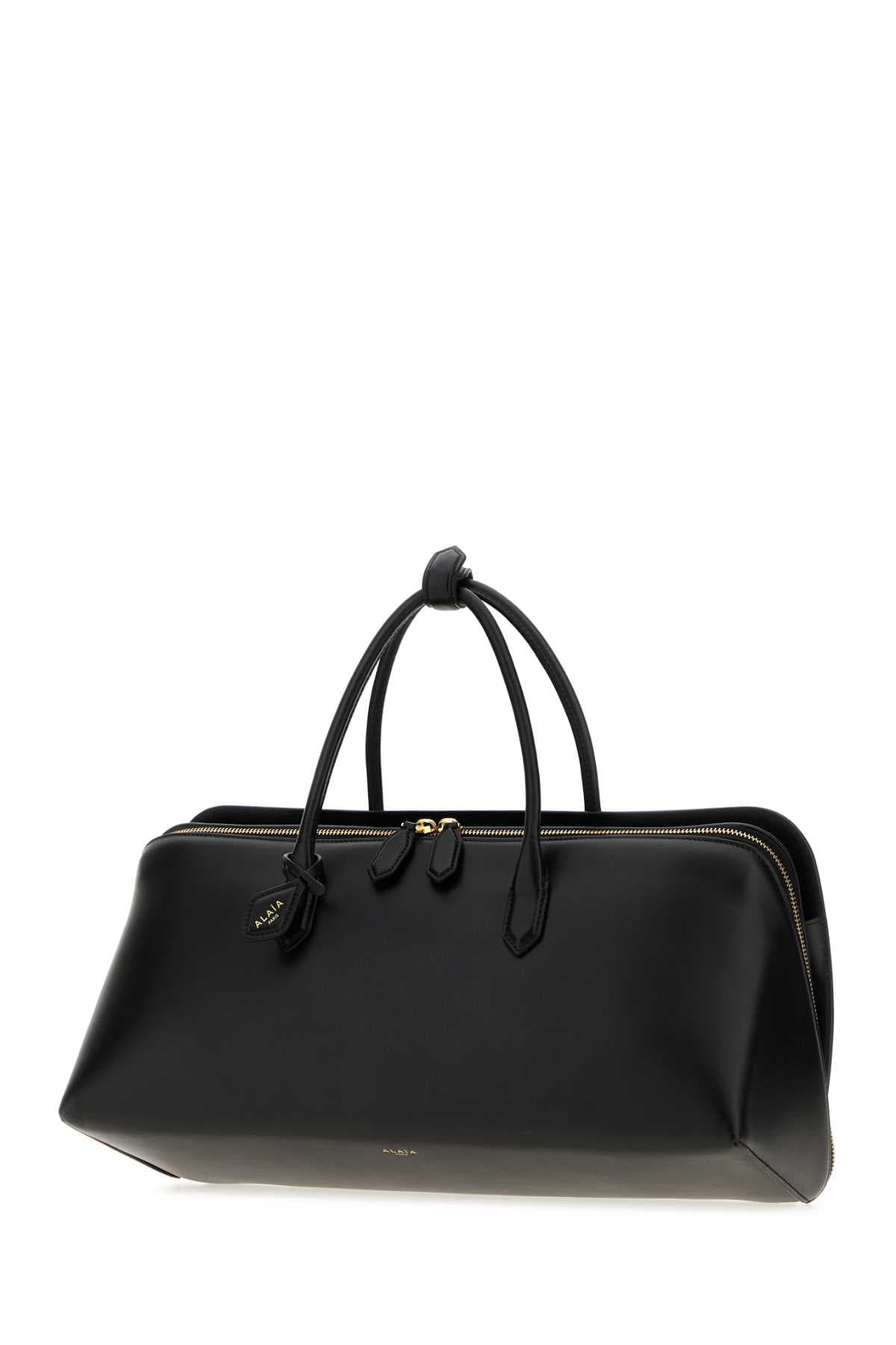 Black leather medium Delta handbag - мініатюра 2