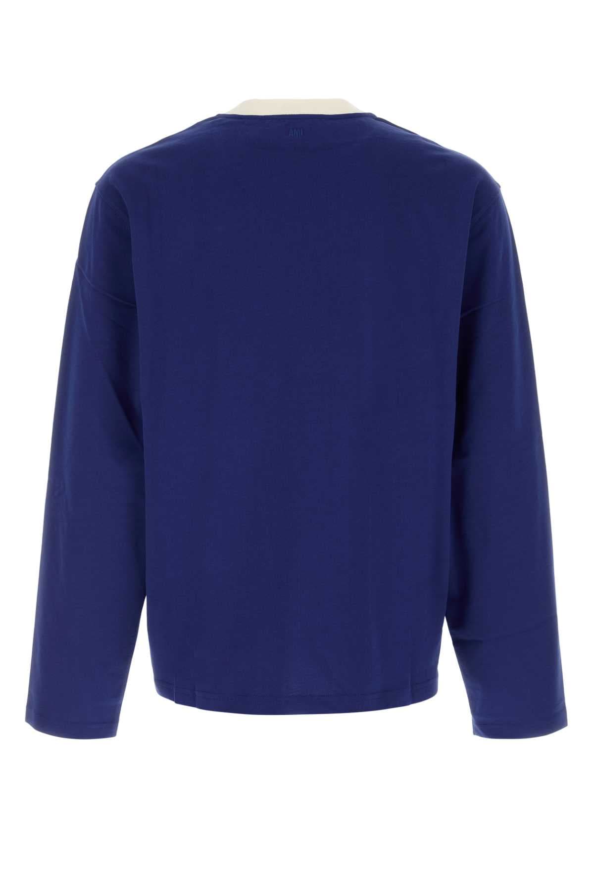 Blue cotton t-shirt - мініатюра 2
