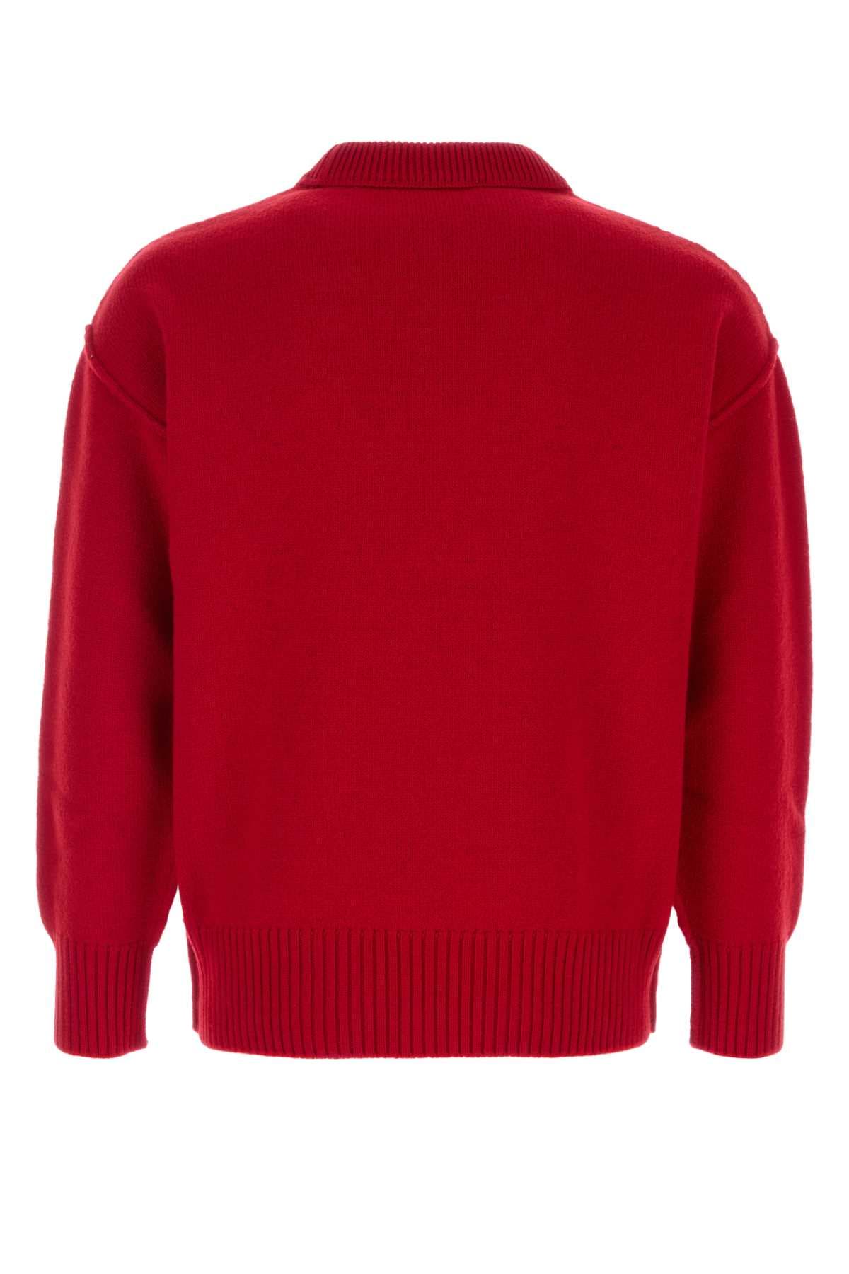 Red wool sweater - мініатюра 2