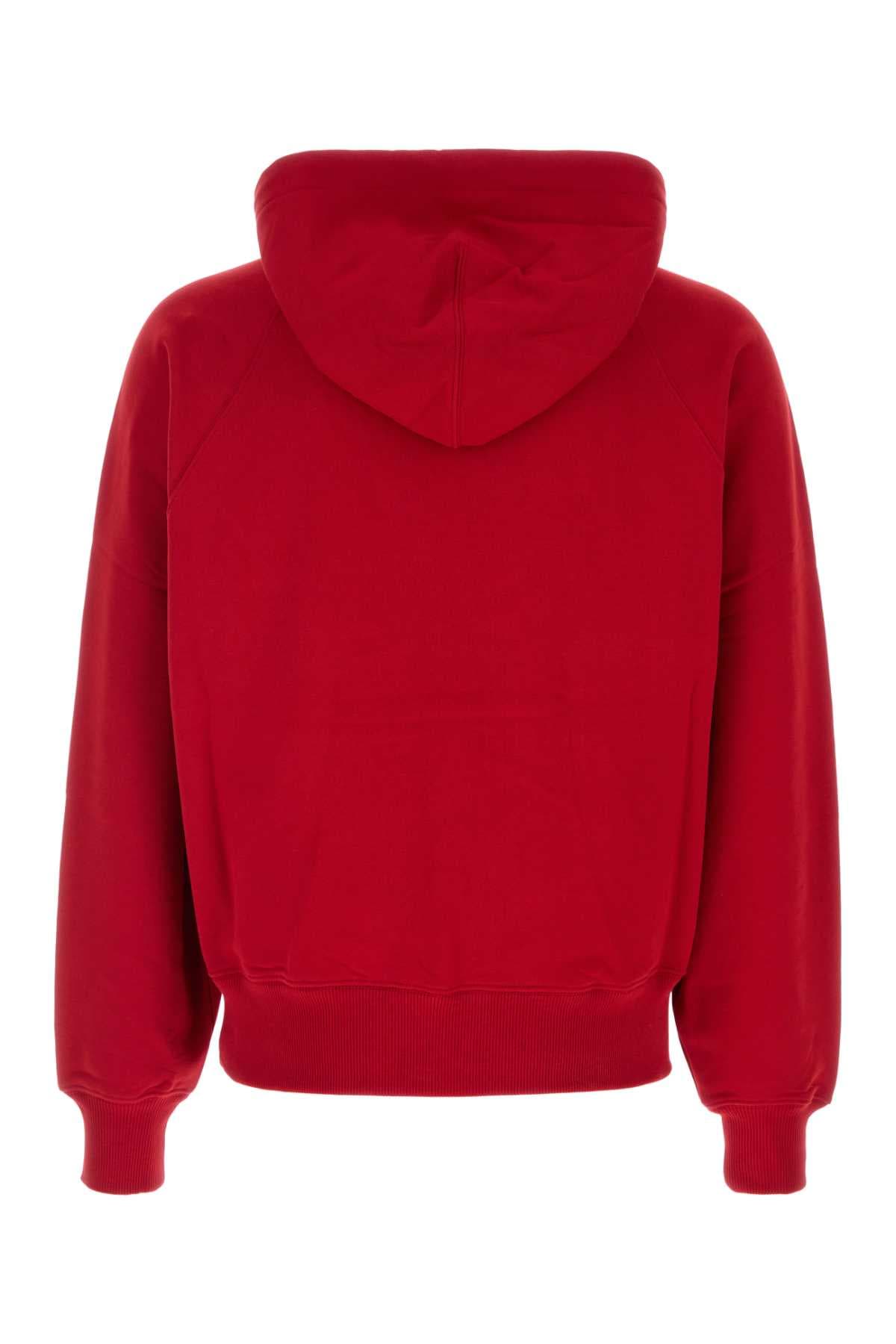 Red cotton oversize sweatshirt - мініатюра 2