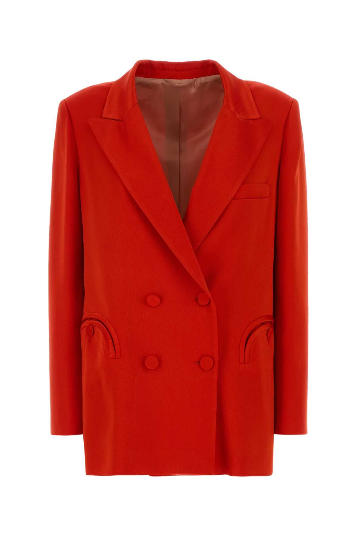 Red crepe Novalis blazer