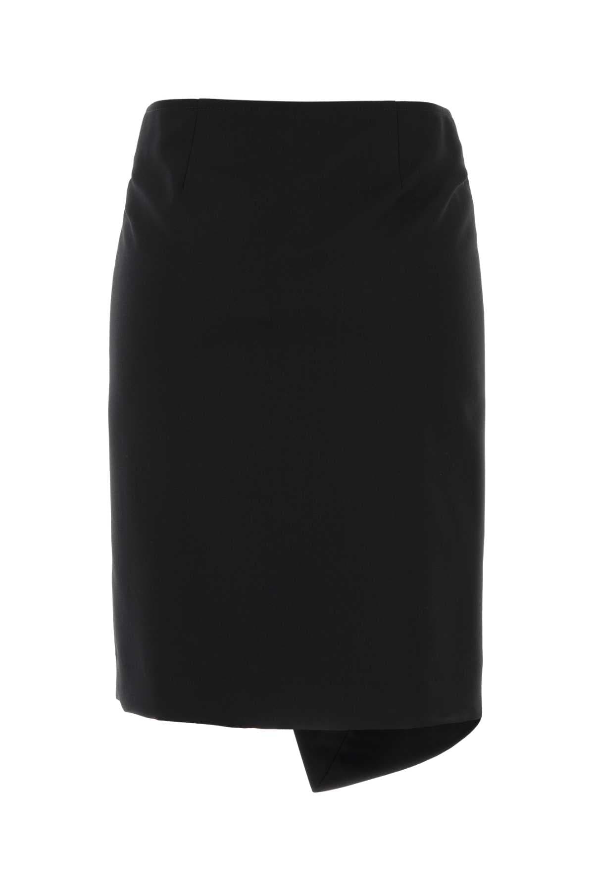 Black wool skirt - мініатюра 2