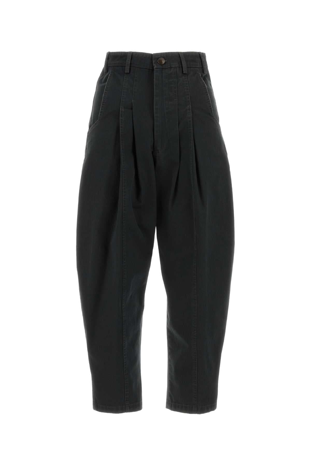 Graphite denim wide-leg jeans