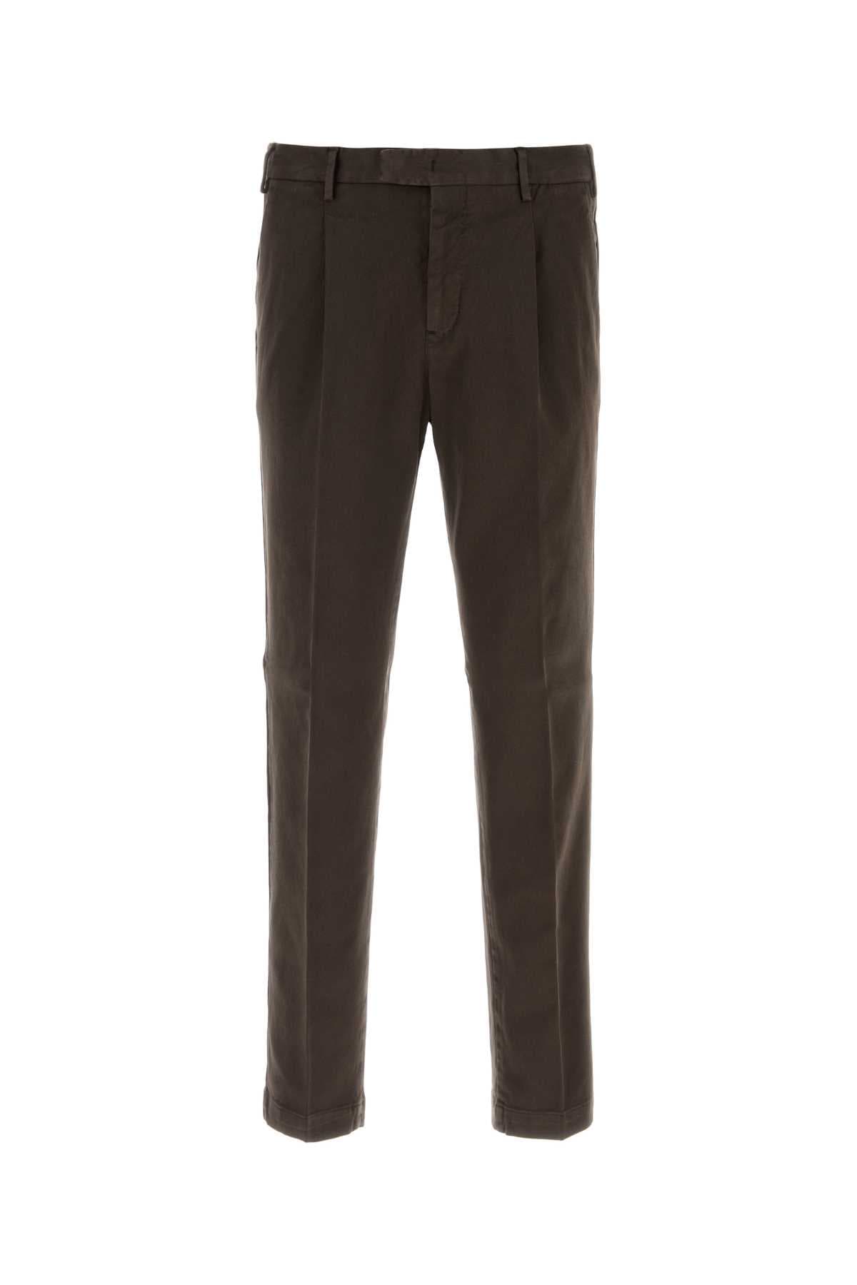 Brown stretch cotton pant