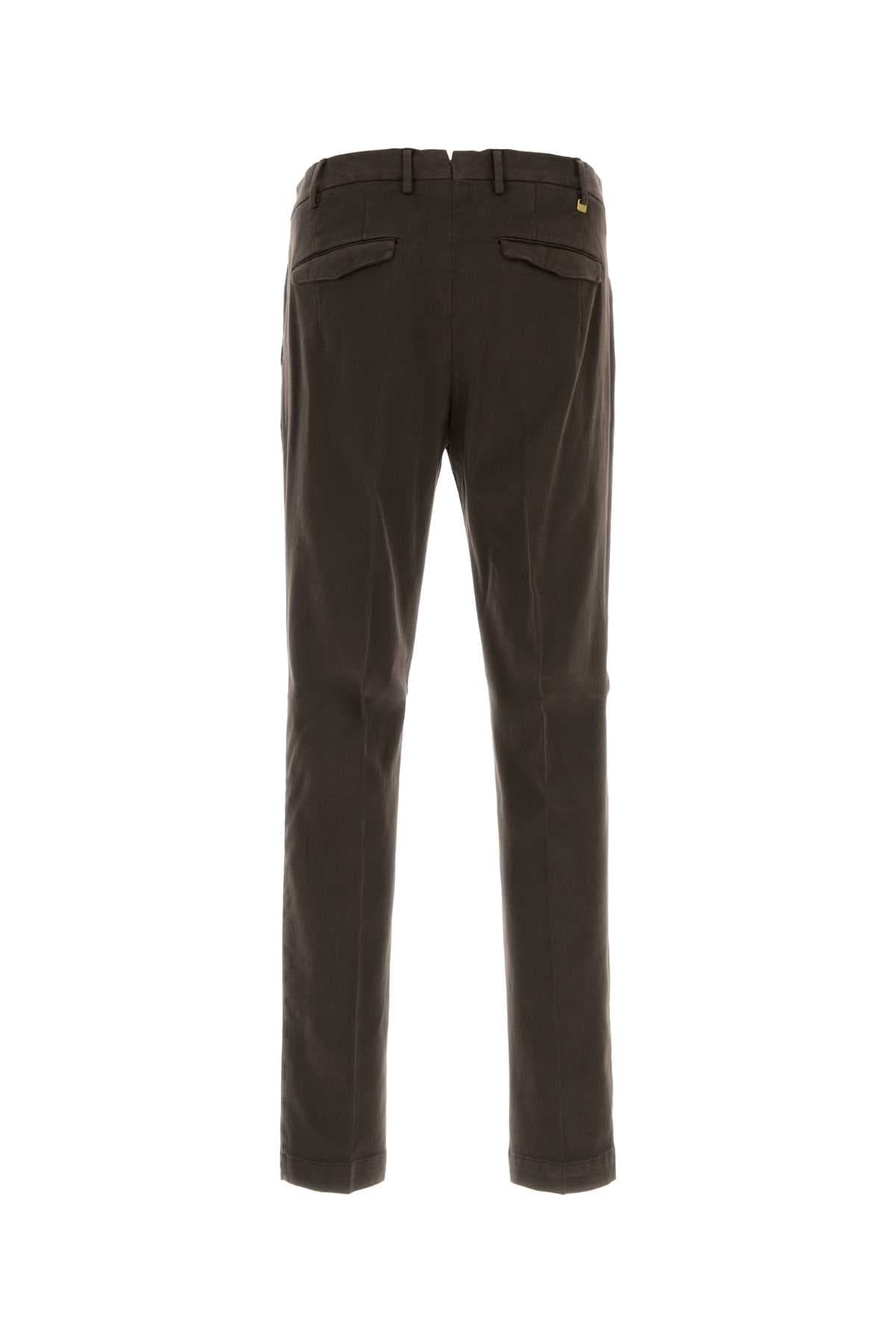 Brown stretch cotton pant - мініатюра 2
