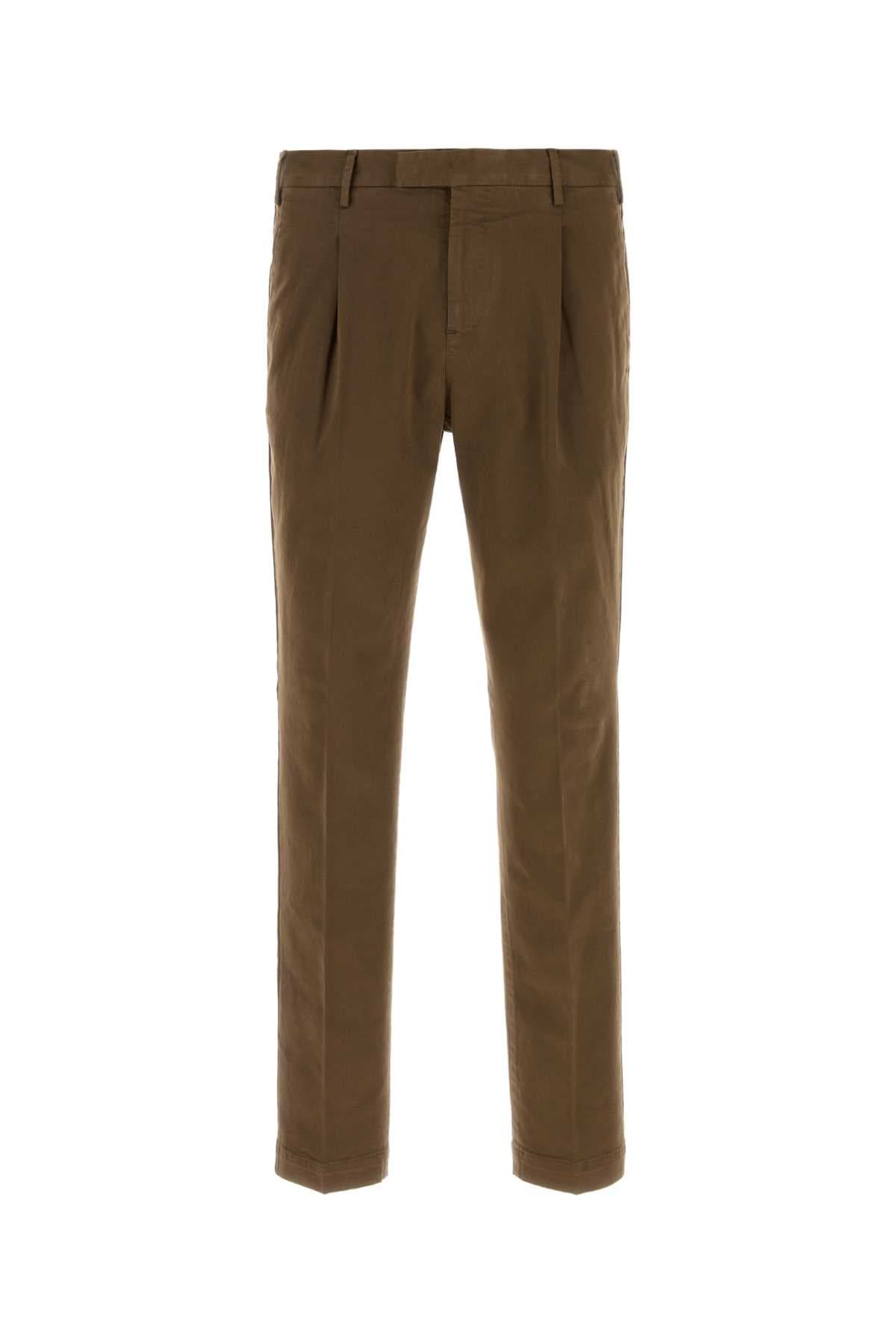 Brown stretch cotton pant