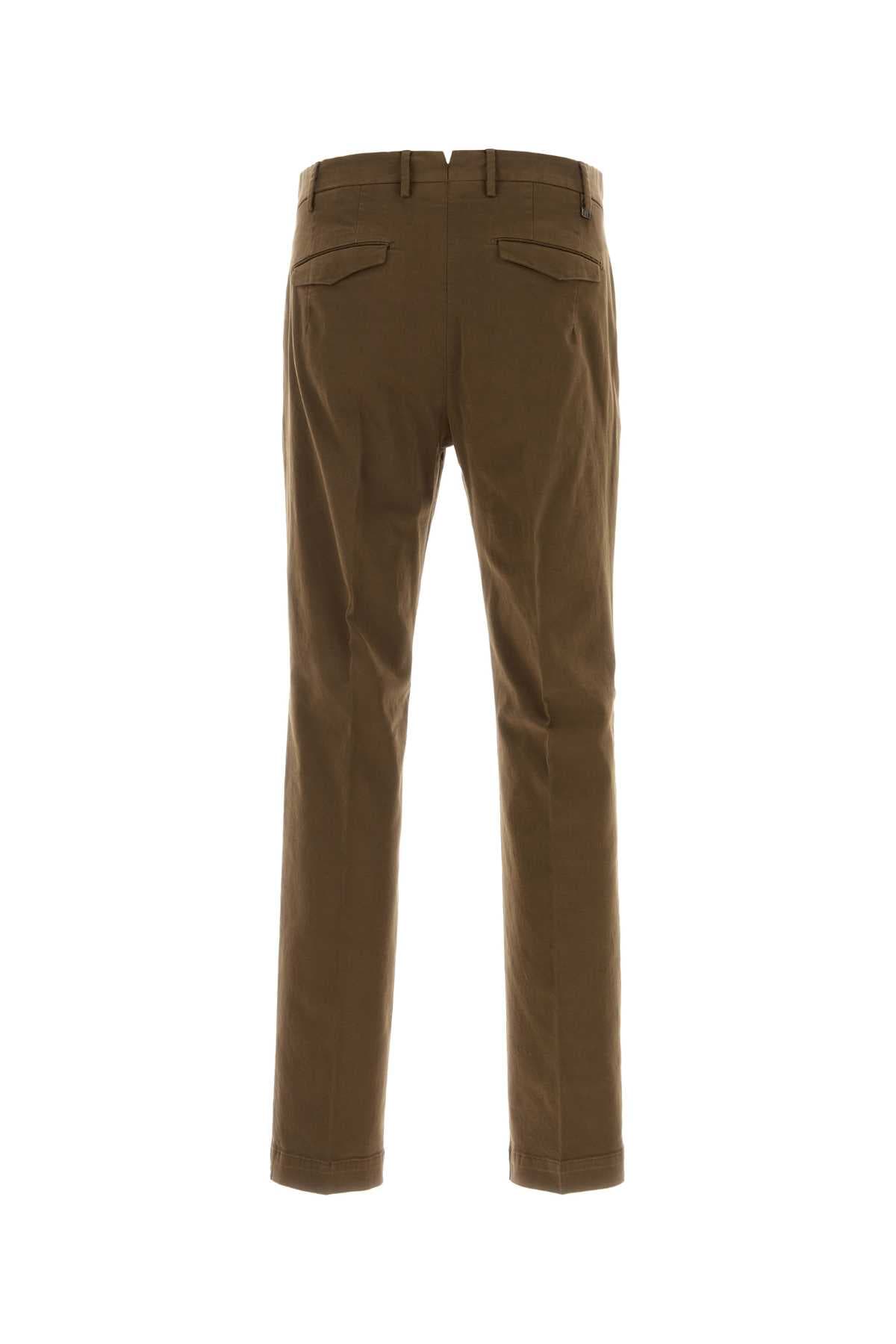 Brown stretch cotton pant - мініатюра 2