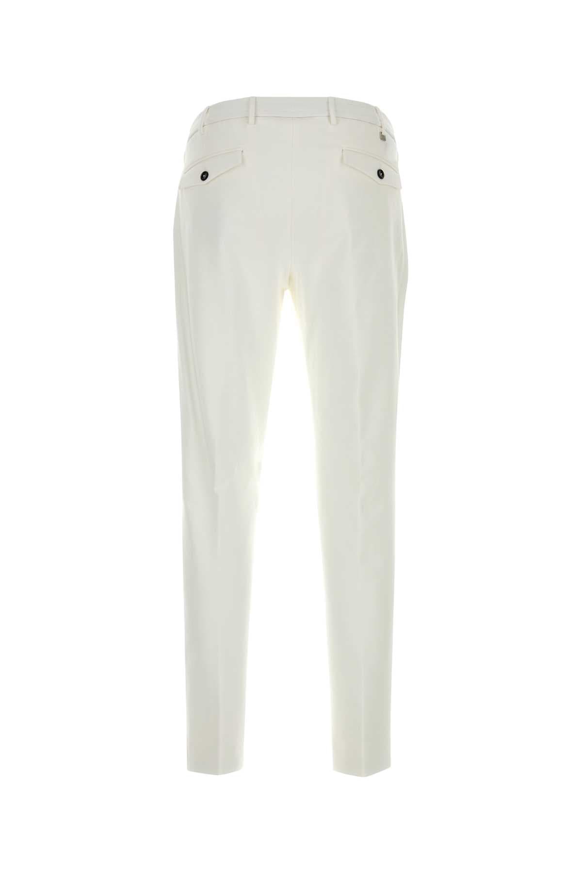 White stretch viscose blend pant - мініатюра 2