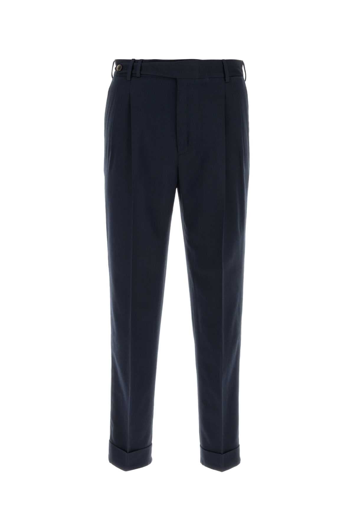 Navy blue cotton blend pant