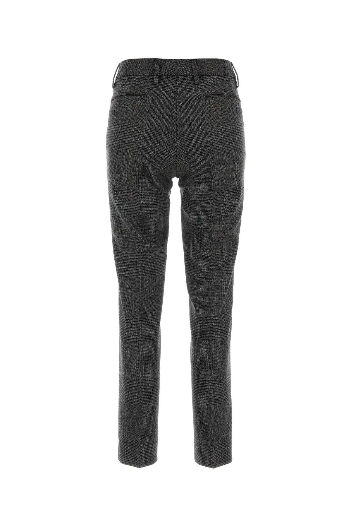 Embroidered stretch wool blend pant - мініатюра 2