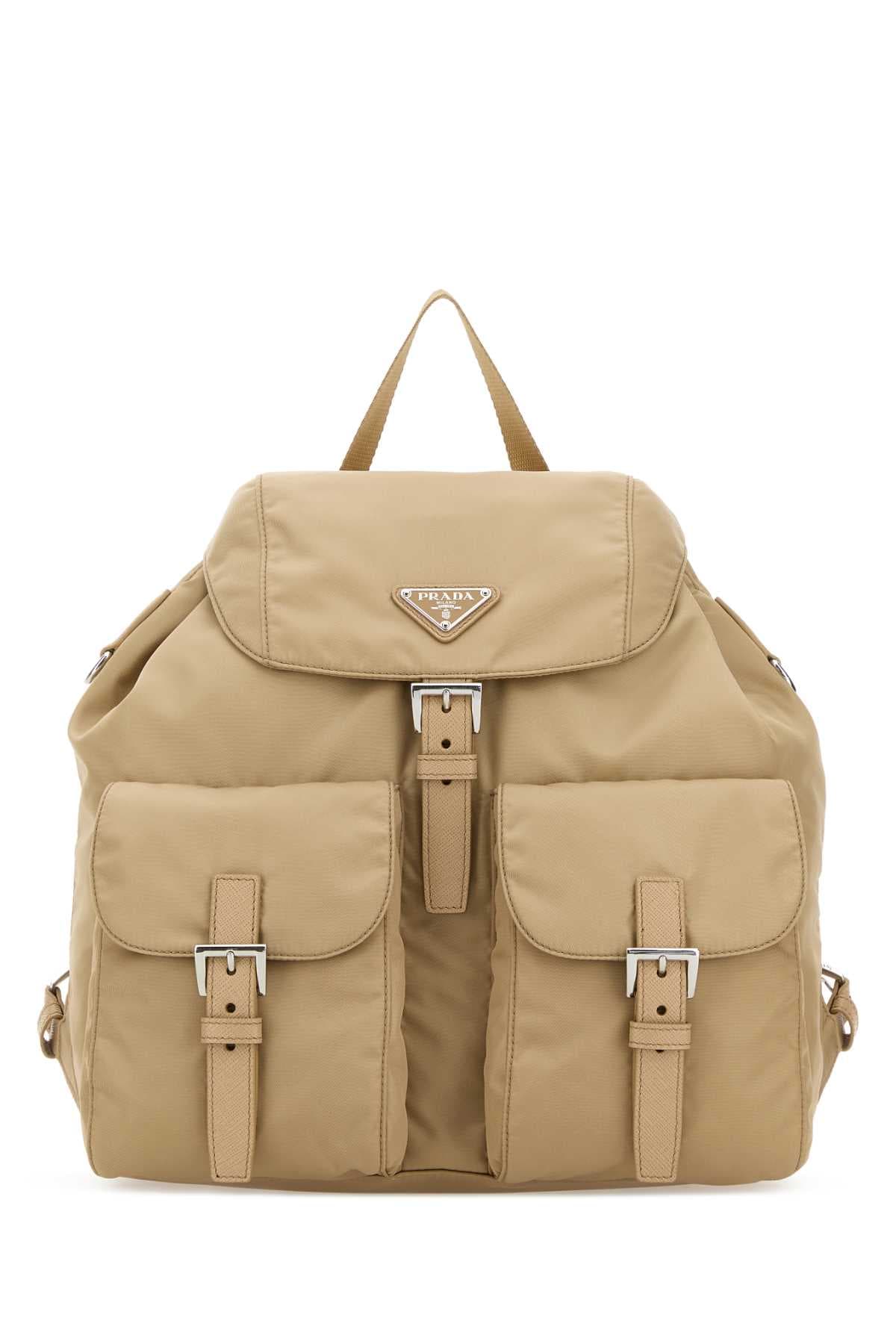 Sand canvas backpack