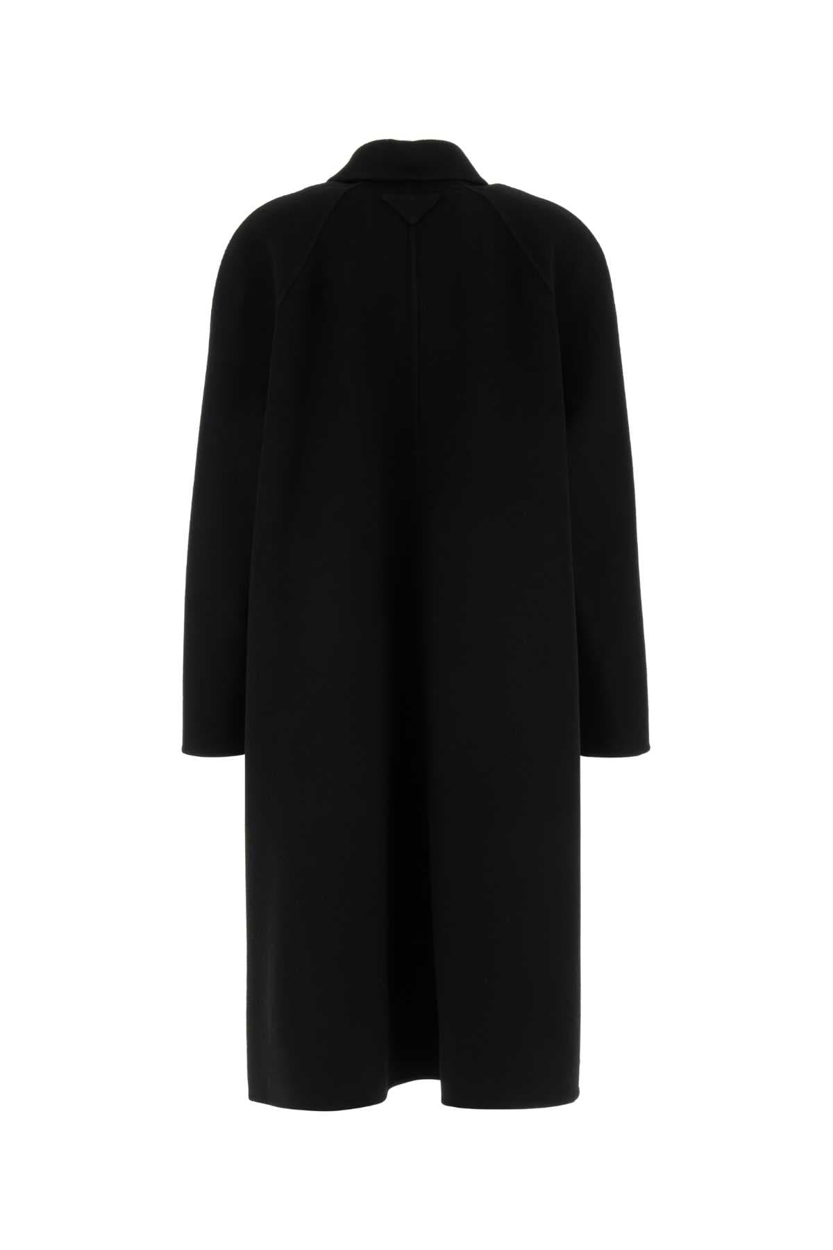 Black wool blend coat - мініатюра 2