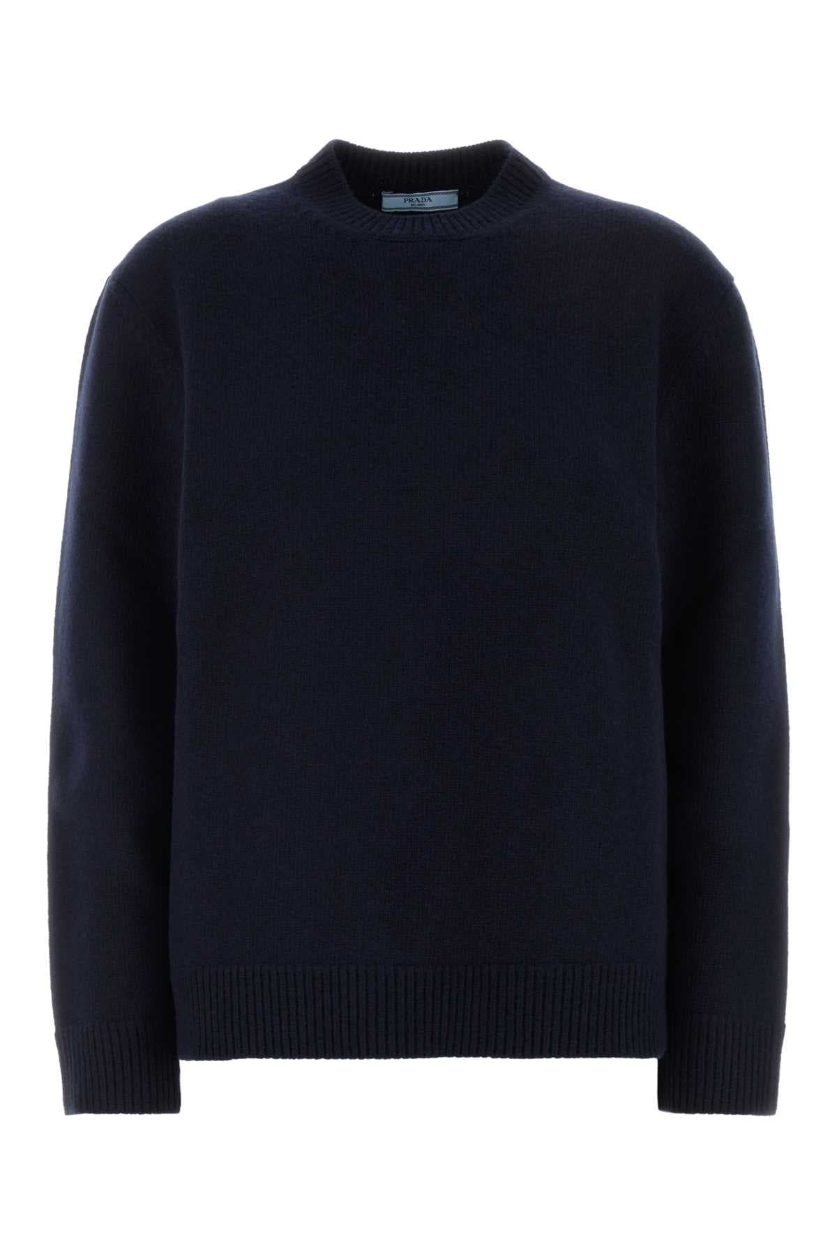 Navy blue wool sweater