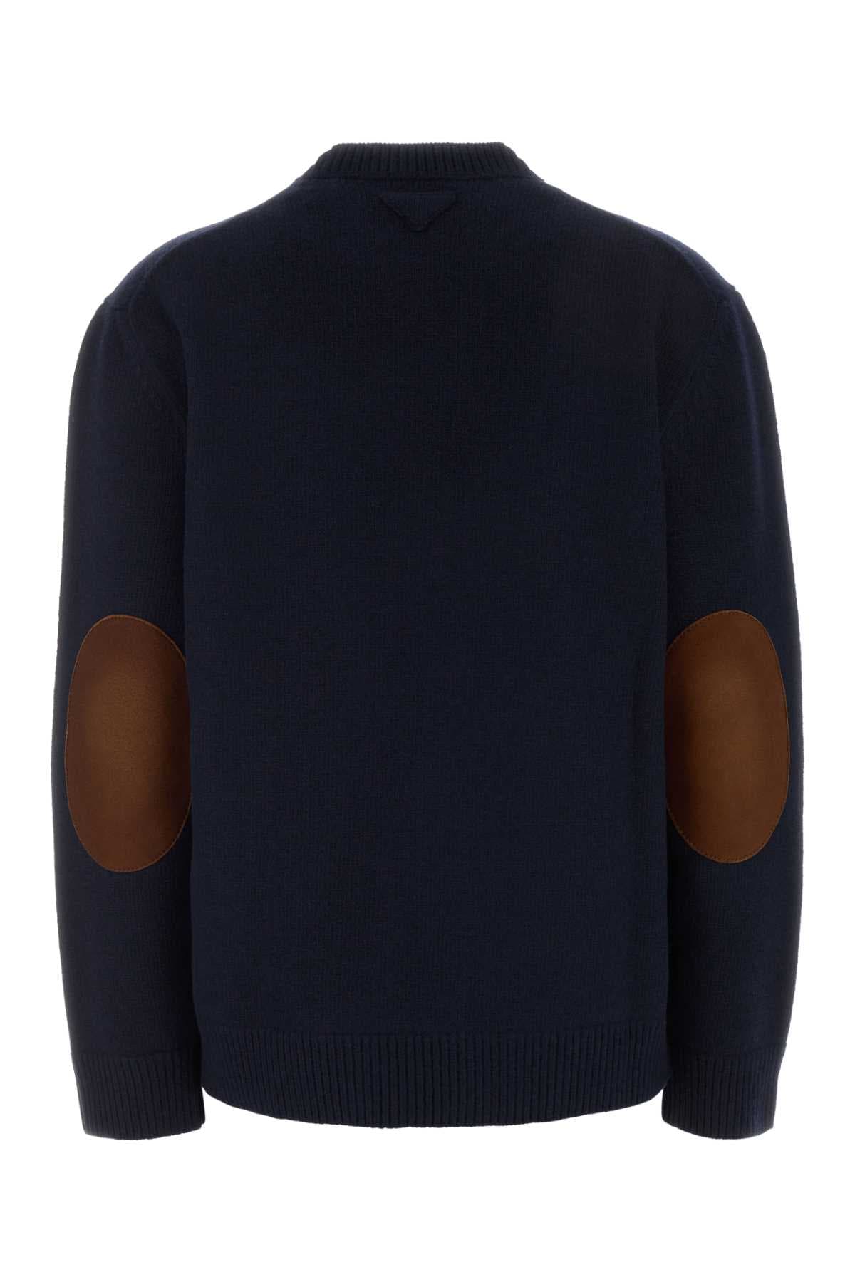 Navy blue wool sweater - мініатюра 2
