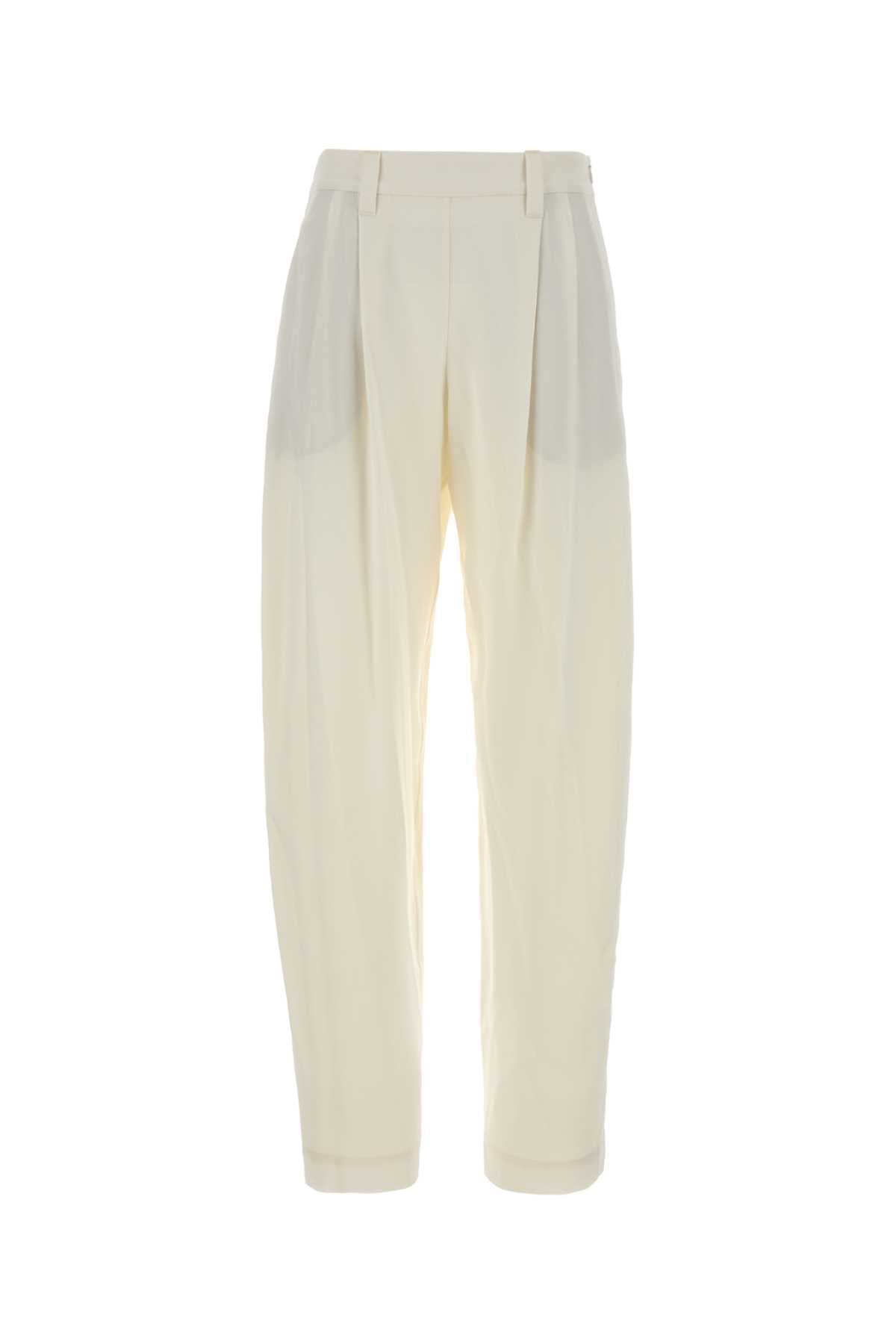 White crepe pant