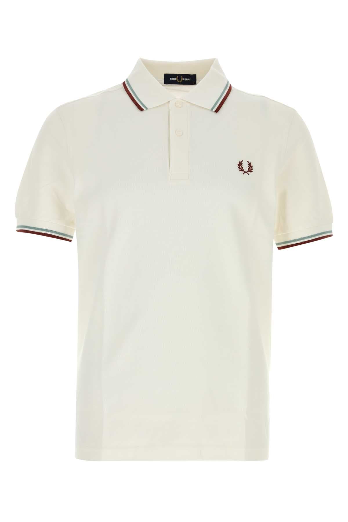 White piquet polo shirt