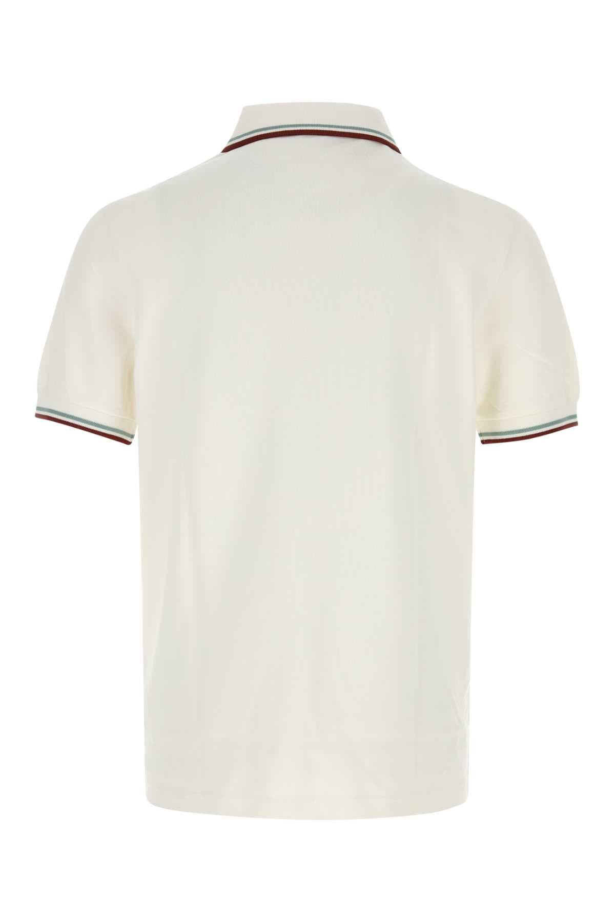 White piquet polo shirt - мініатюра 2