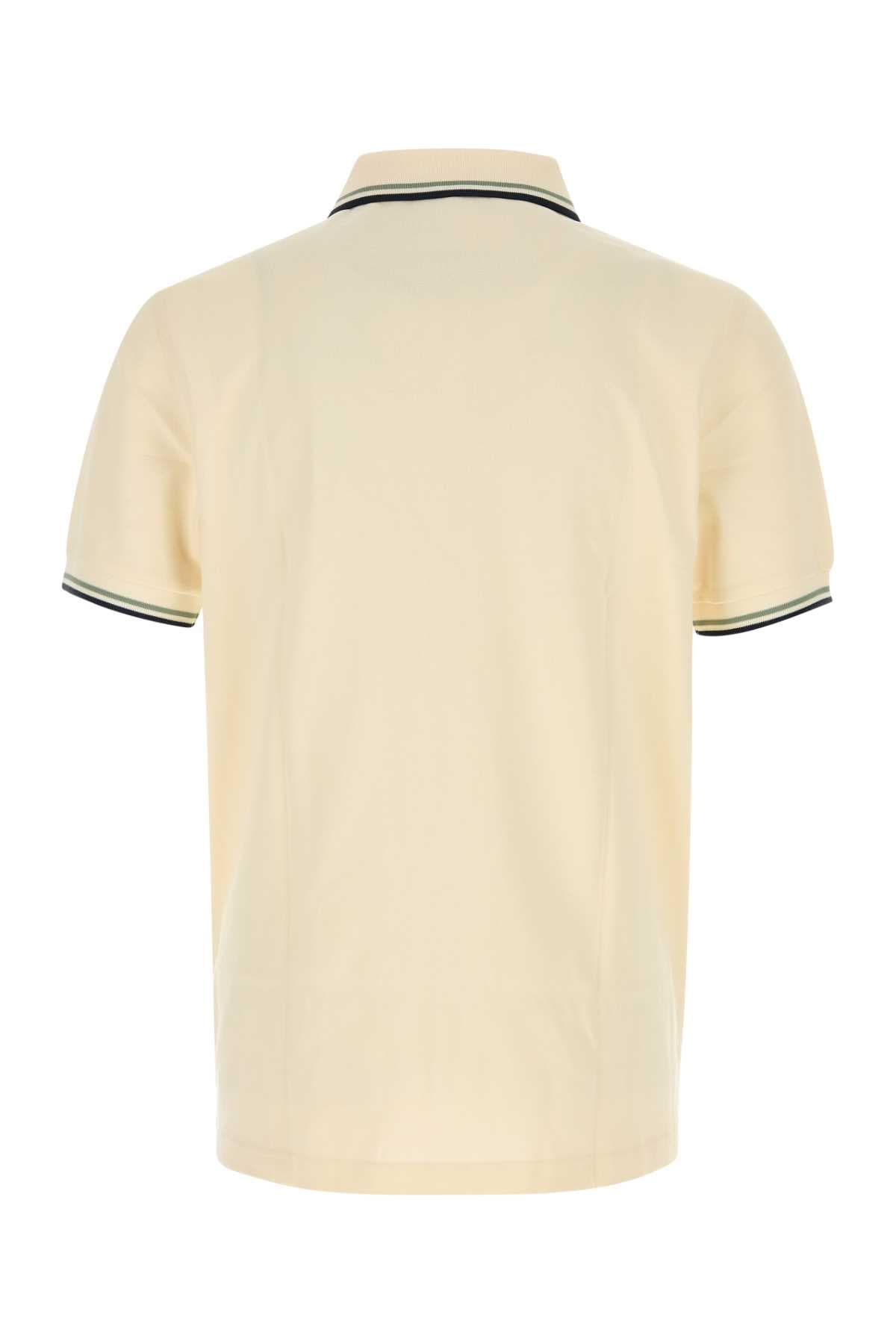 Ivory piquet polo shirt - мініатюра 2