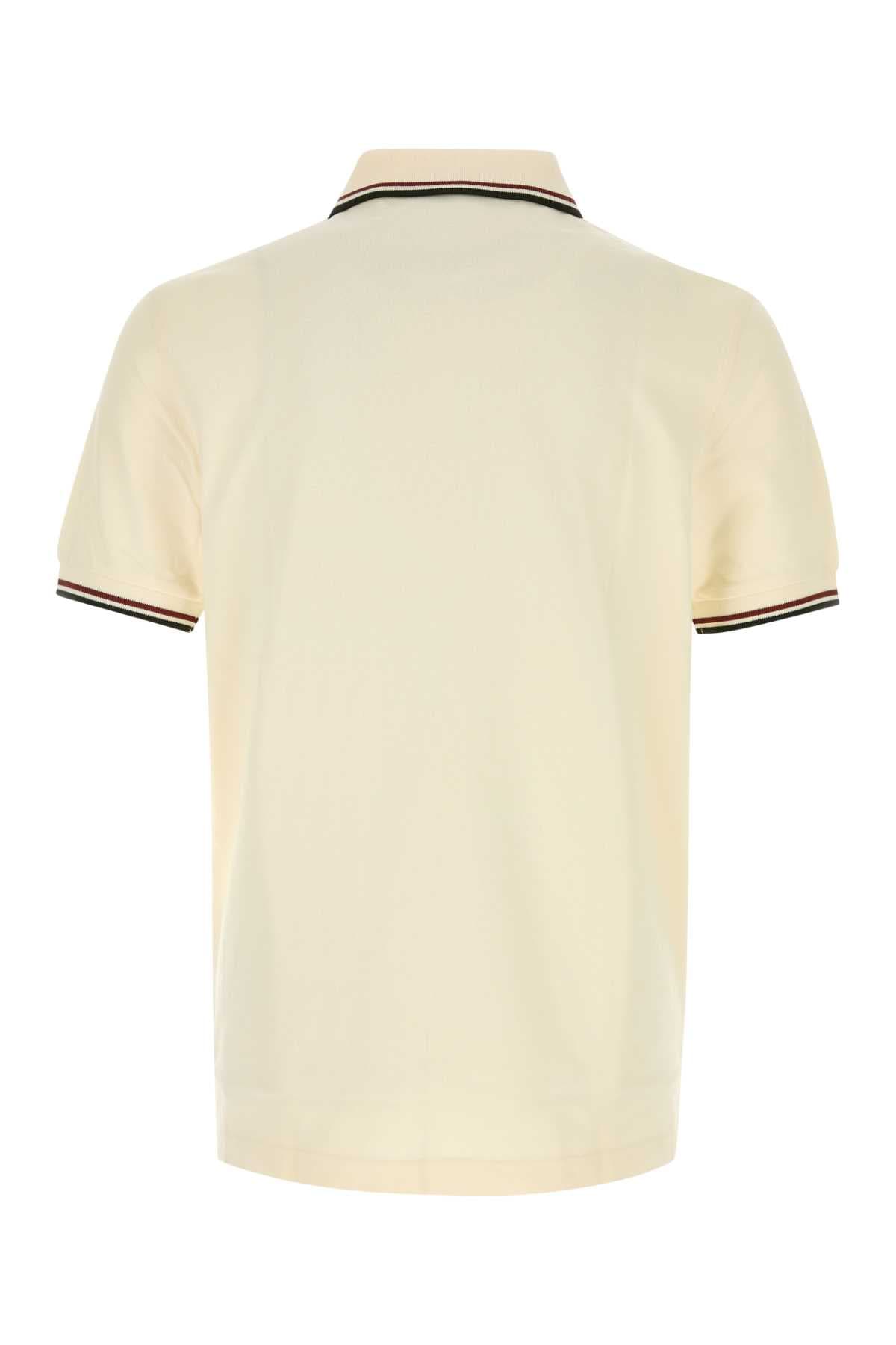 Ivory piquet polo shirt - мініатюра 2