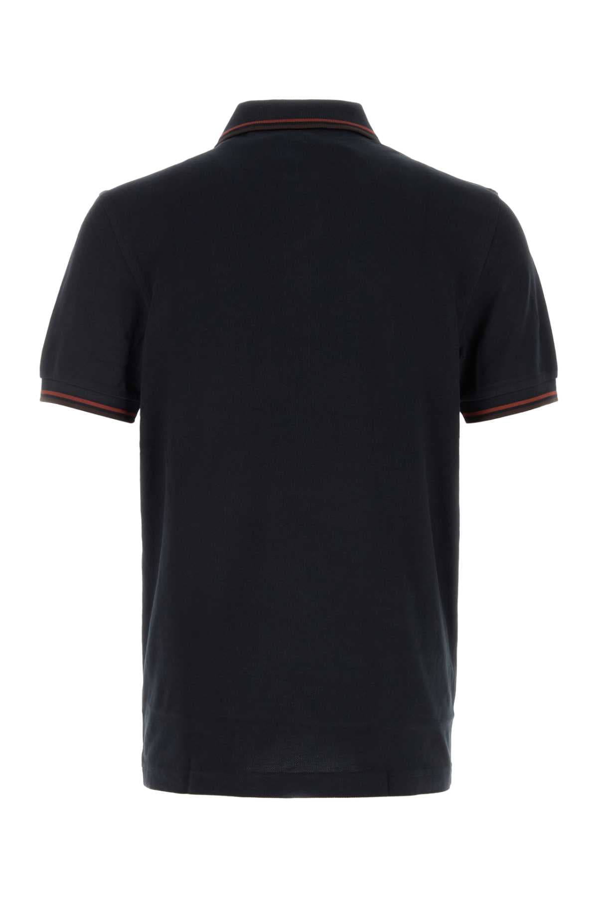 Navy blue piquet polo shirt - мініатюра 2