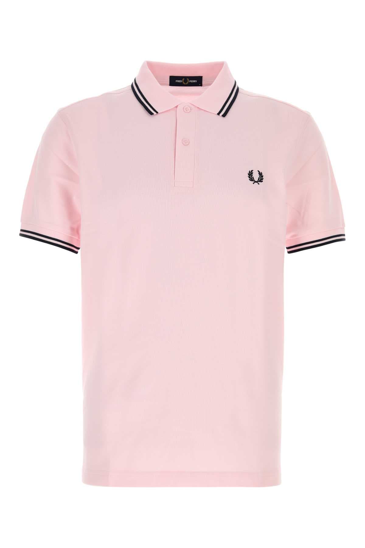 Light pink piquet polo shirt
