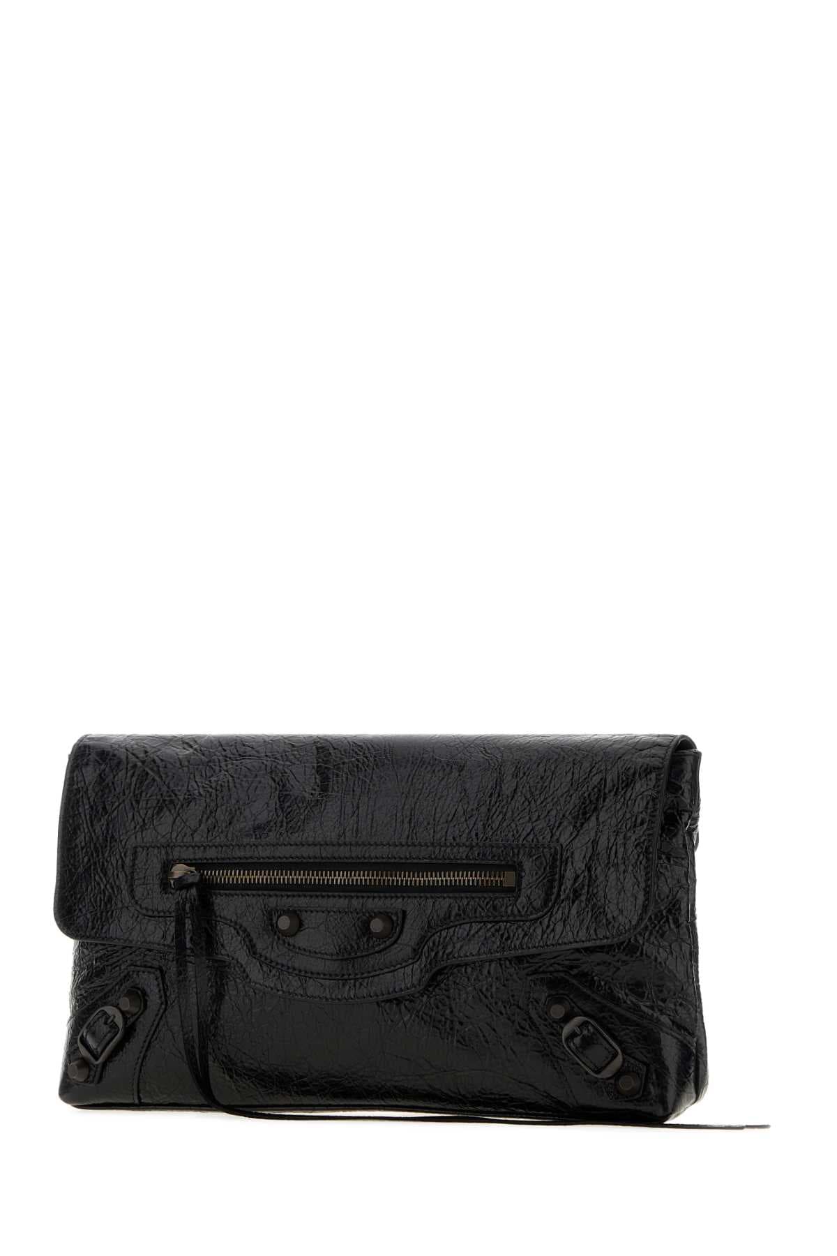 Black leather Le City clutch - мініатюра 2