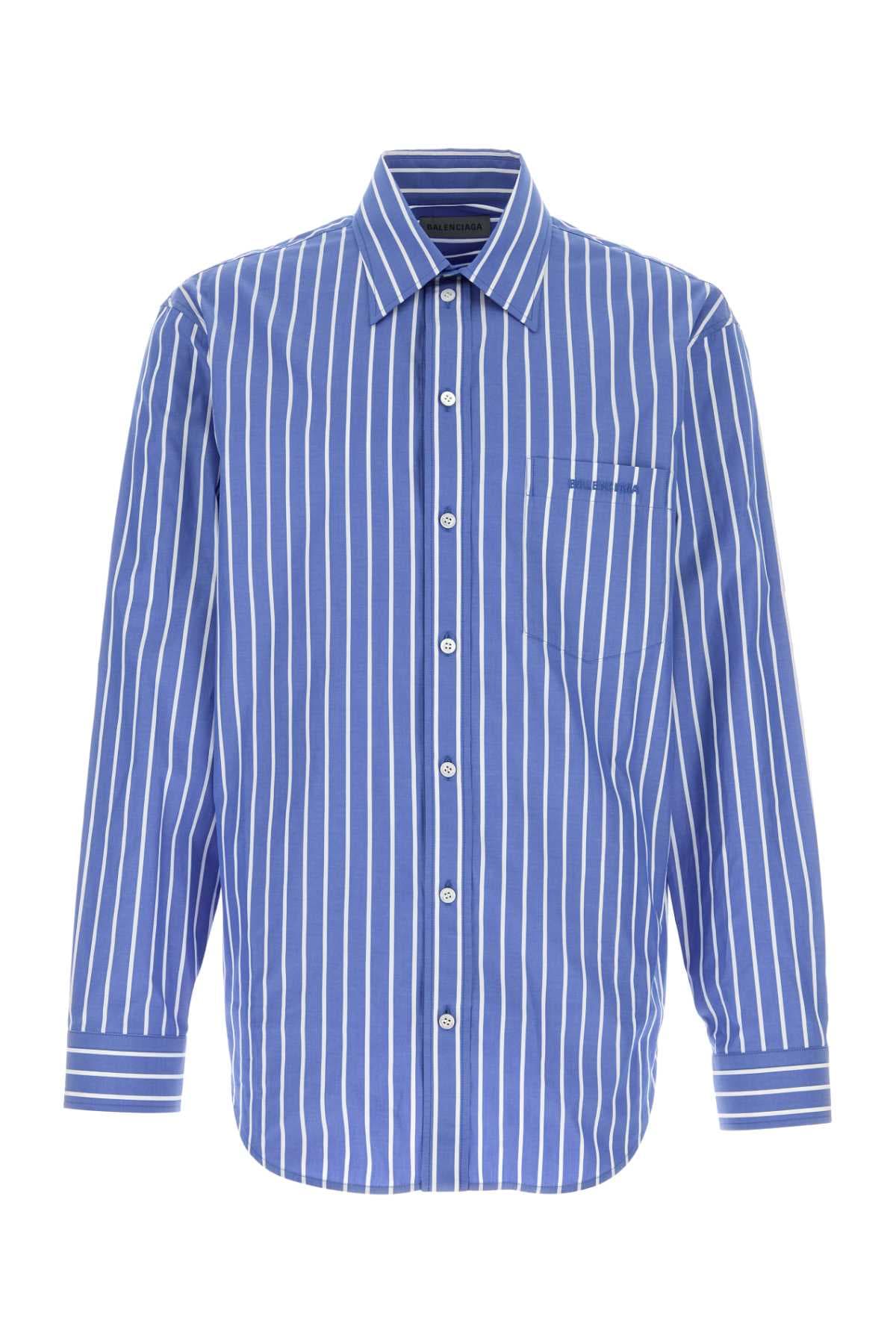 Embroidered poplin shirt