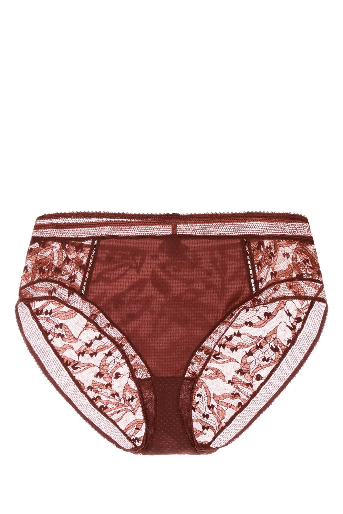 Brick stretch lace slip