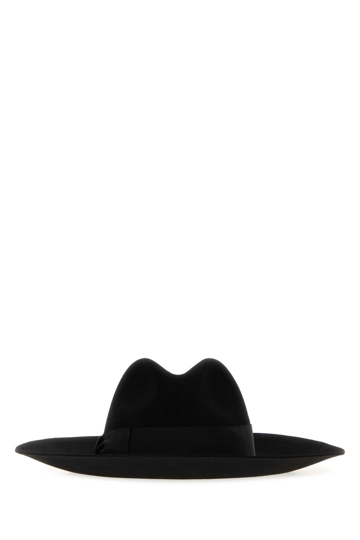 Black felt Sophie hat