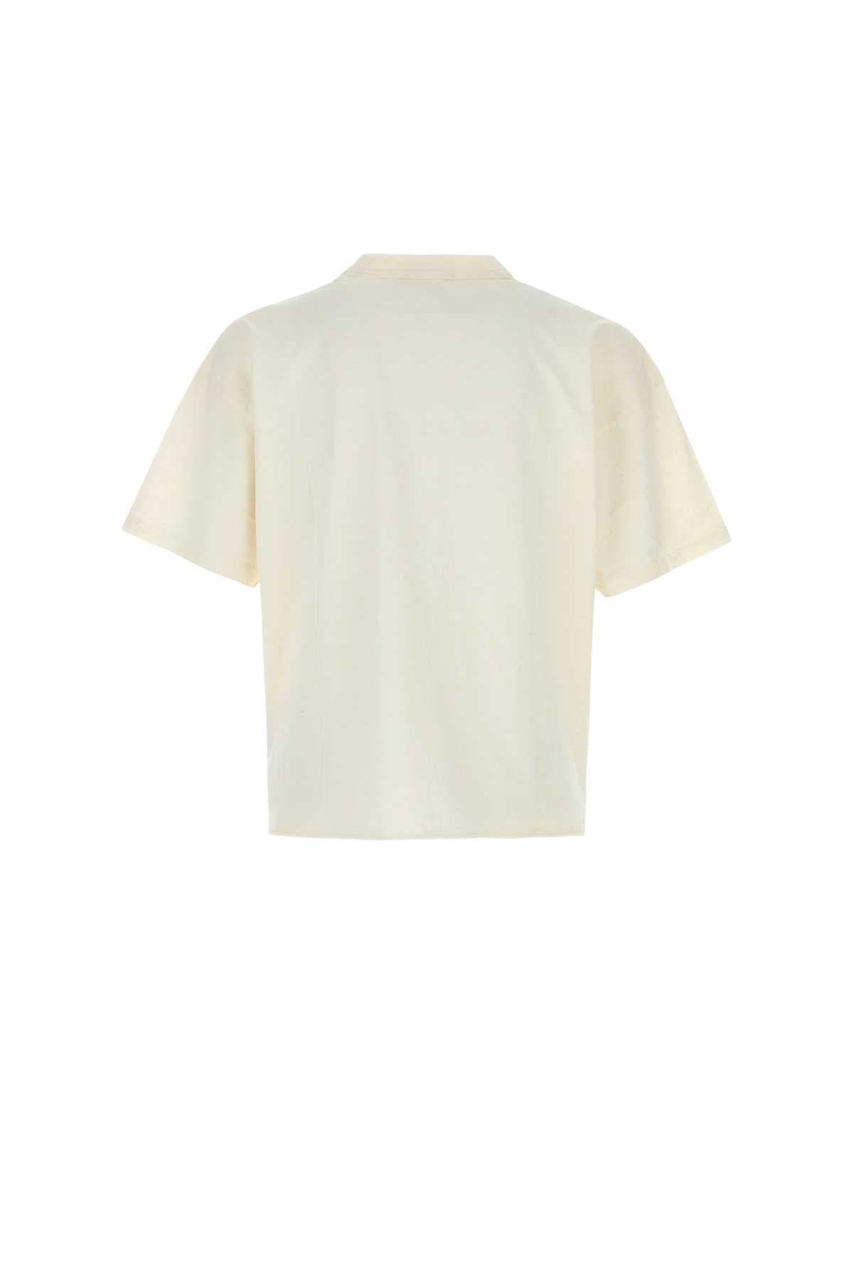 Ivory cotton blend t-shirt - мініатюра 2